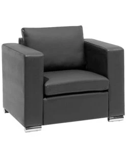 Fauteuil Leer Zwart HELSINKI