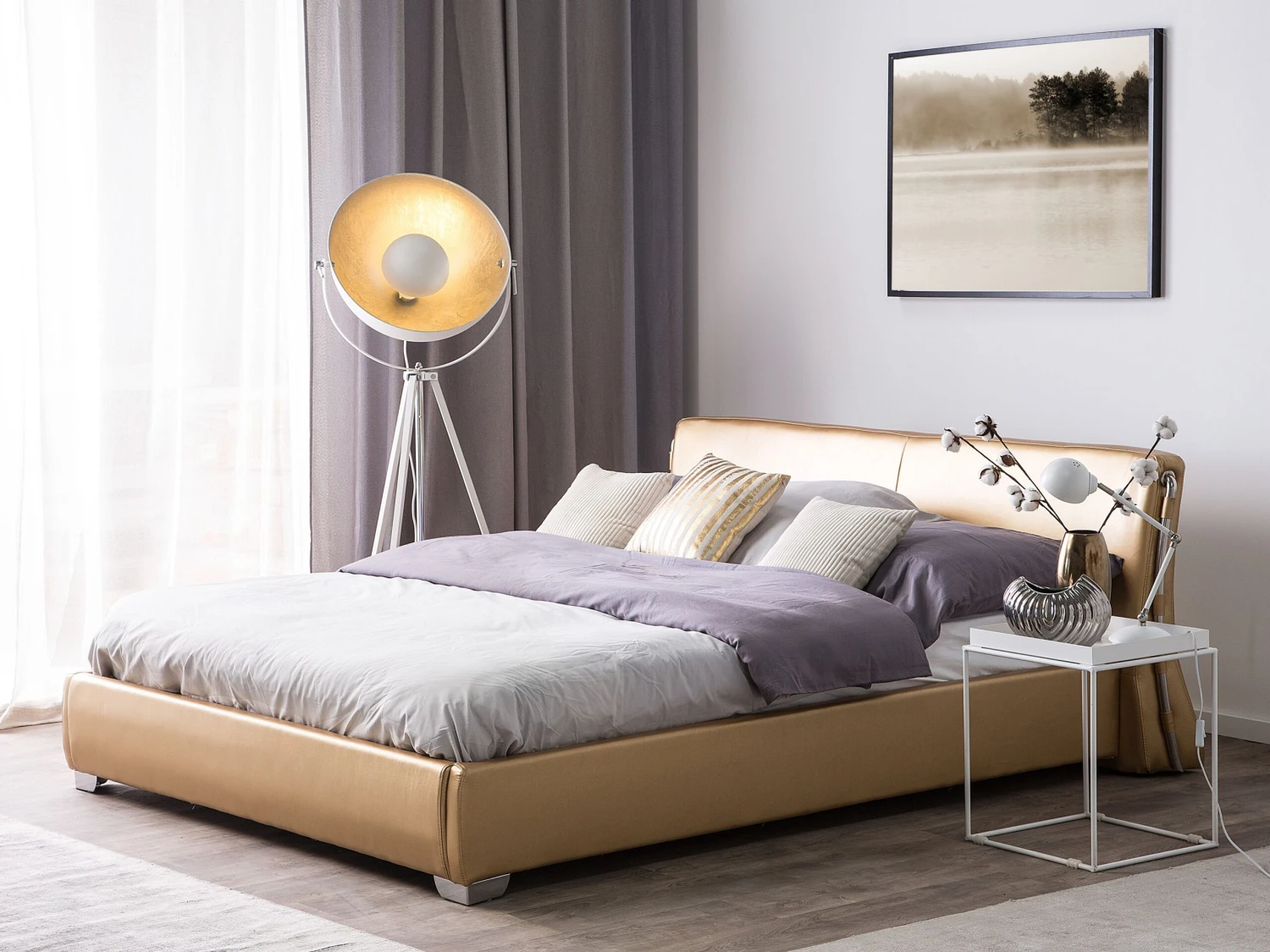 Waterbed Leer Goud In Diverse Formaten PARIS - Afbeelding 2