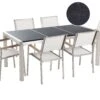 Tuinset Voor 6 Personen Graniet Zwart/wit GROSSETO