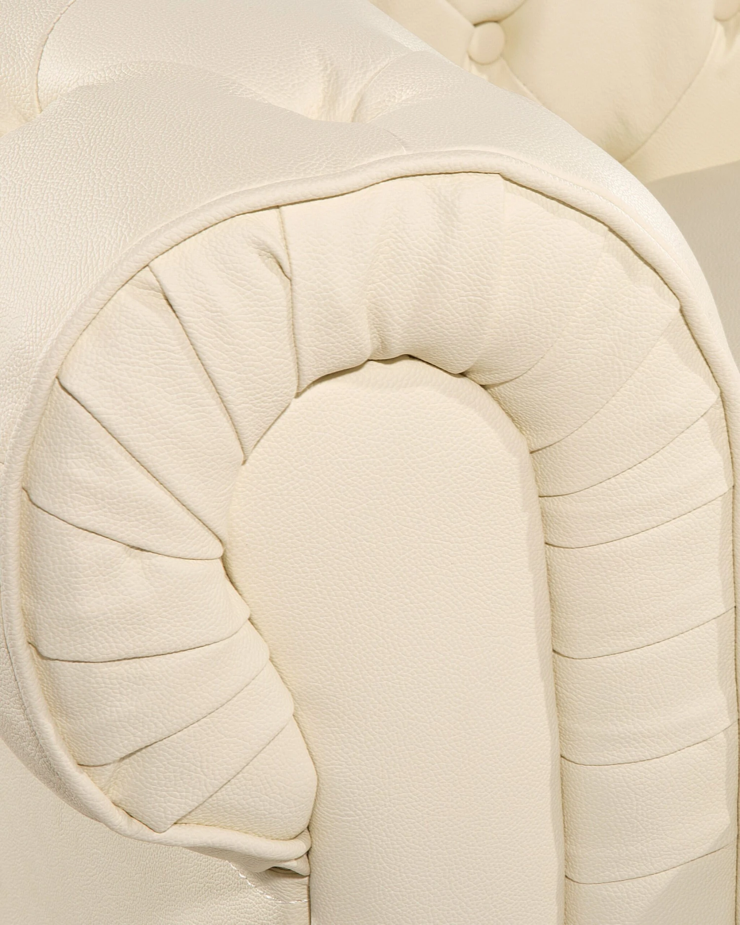 Fauteuil Leer Crème CHESTERFIELD - Afbeelding 7