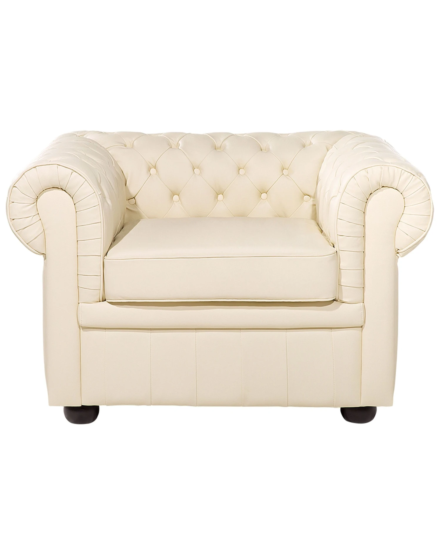 Fauteuil Leer Crème CHESTERFIELD - Afbeelding 3