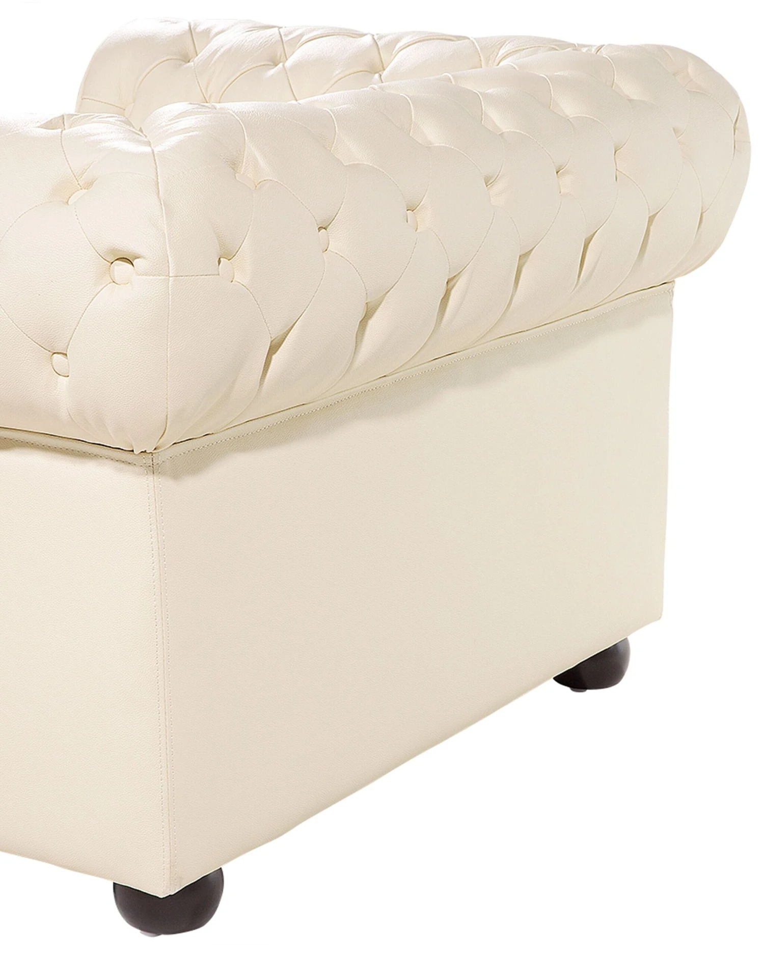 Fauteuil Leer Crème CHESTERFIELD - Afbeelding 5