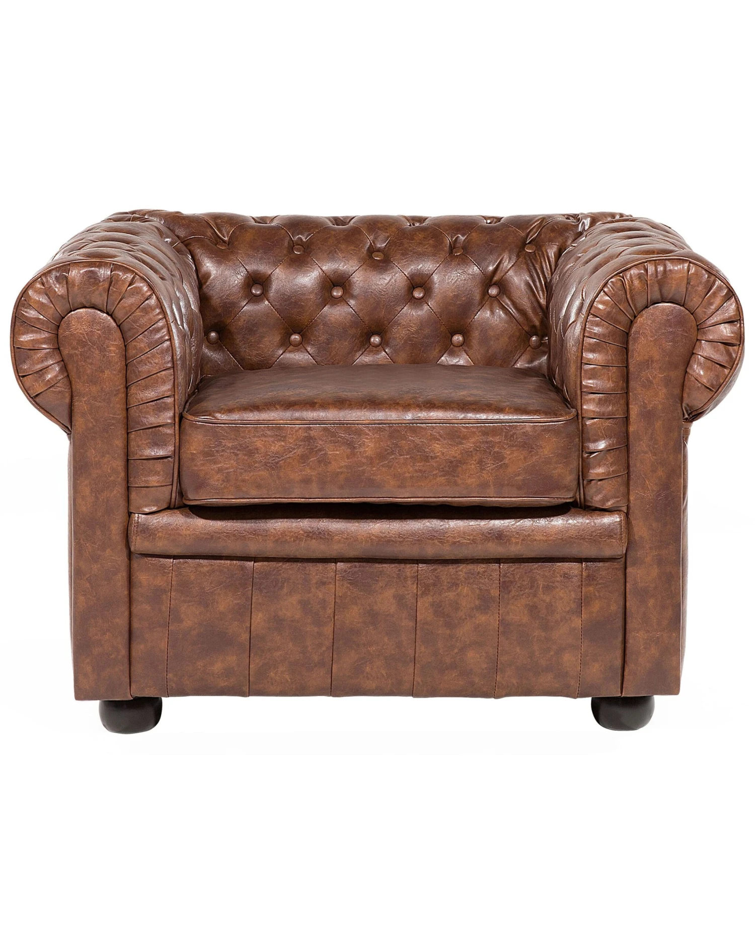 Fauteuil Kunstleer Goudbruin CHESTERFIELD - Afbeelding 3