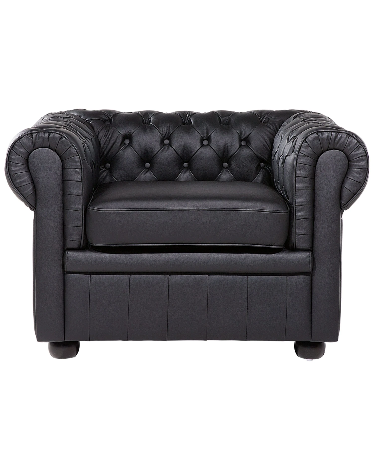 Fauteuil Leer Zwart CHESTERFIELD - Afbeelding 3