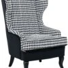 Fauteuil Stof Zwart/wit MOLDE