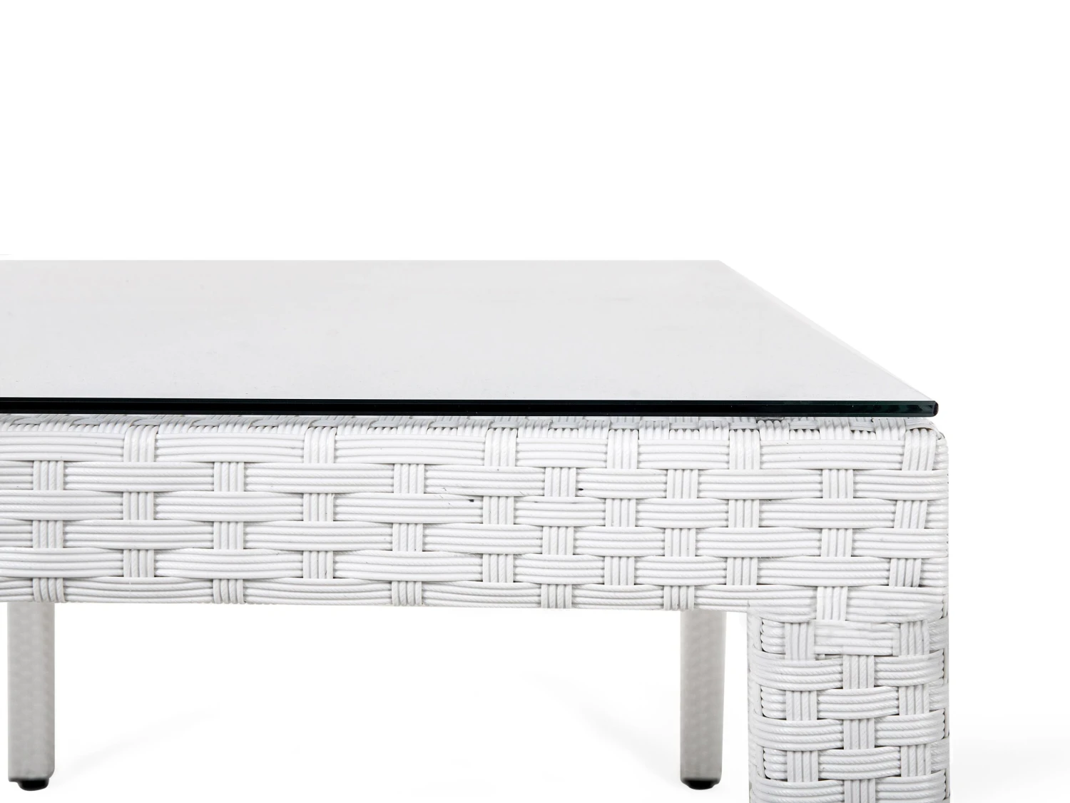 Tuintafel Wicker Wit 220 X 100 Cm ITALY - Afbeelding 7