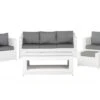 Loungeset 6-zits Rotan Wit ROMA