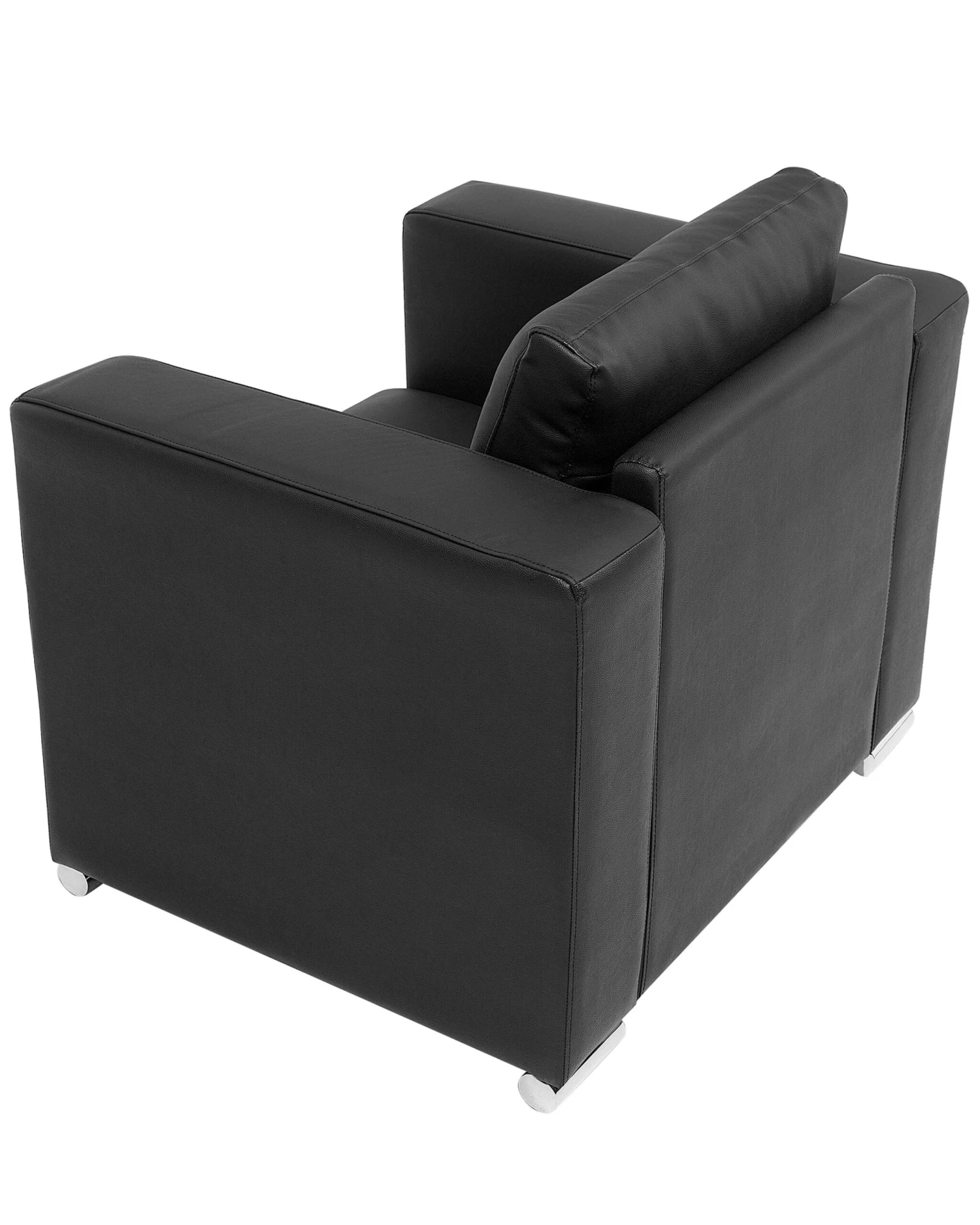 Fauteuil Leer Zwart HELSINKI - Afbeelding 8