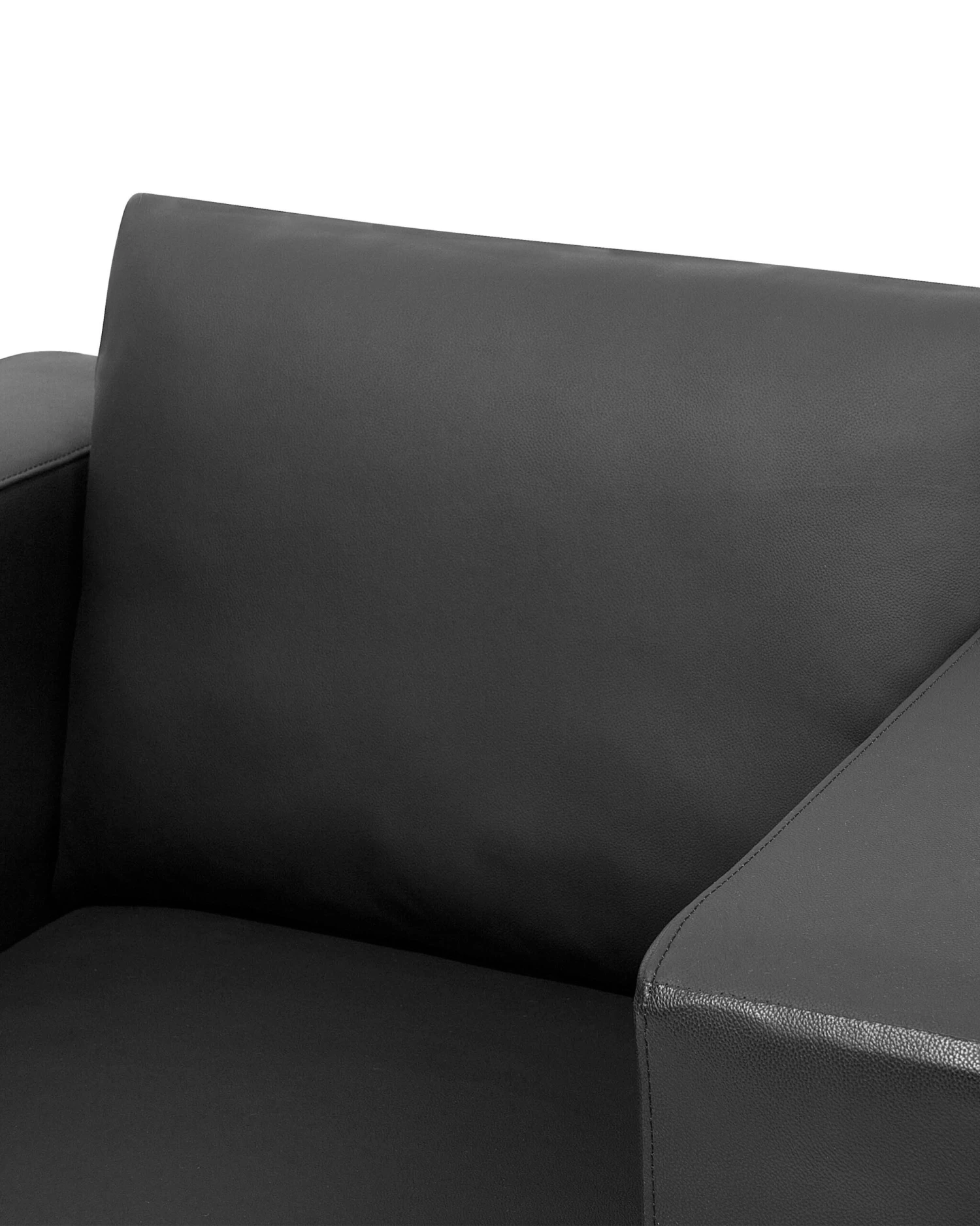 Fauteuil Leer Zwart HELSINKI - Afbeelding 9