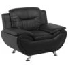 Fauteuil Zwart Kunstleer LEIRA