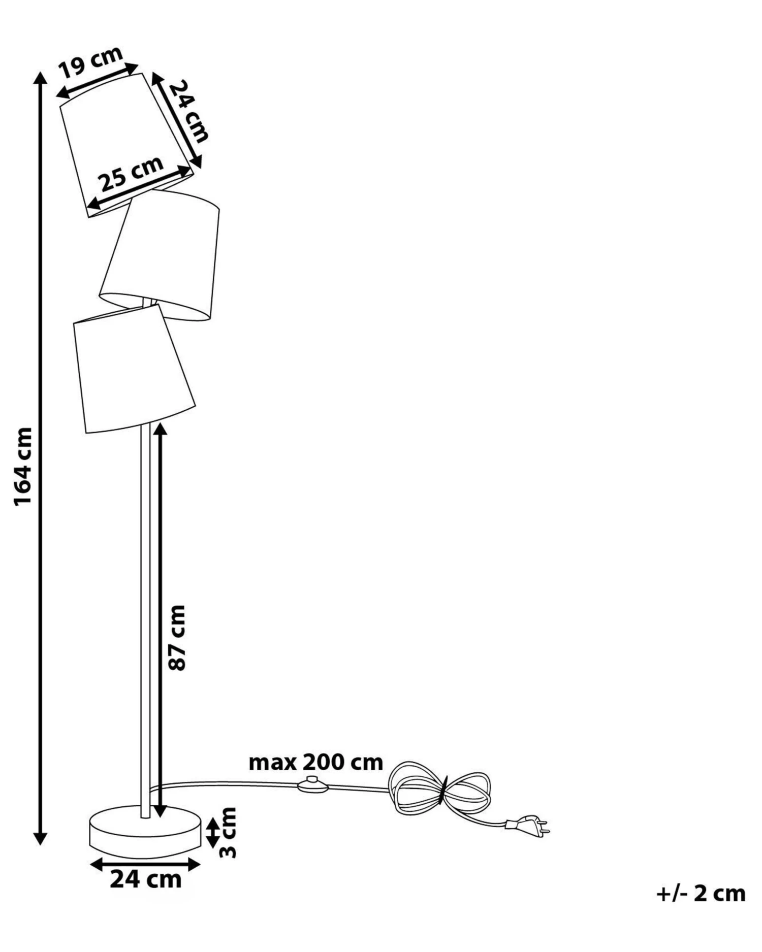 Staande Lamp Wit RIO GRANDE - Afbeelding 10