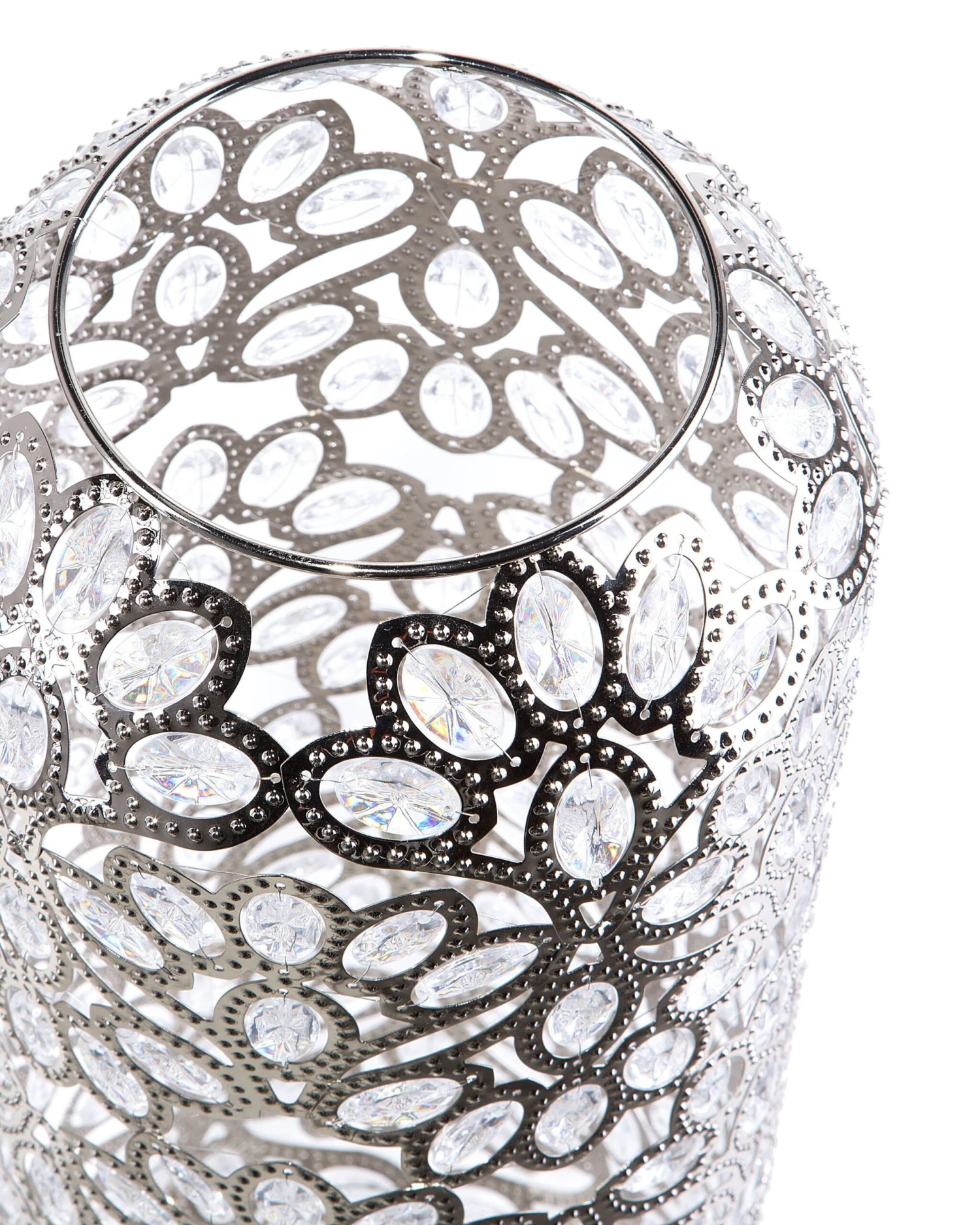 Staande Lamp Marokkaanse Lantaarn Zilver VOLTA - Afbeelding 5