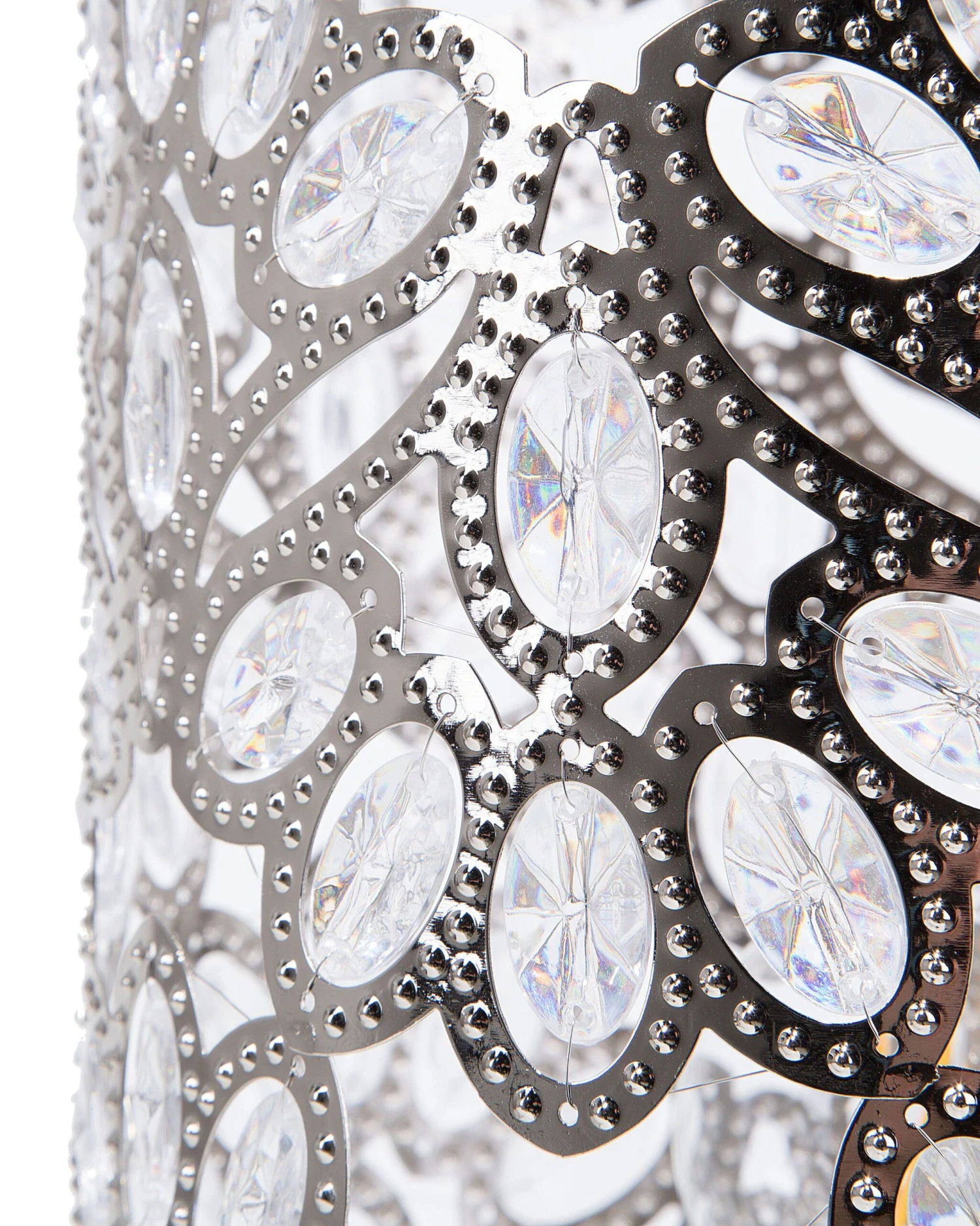 Staande Lamp Marokkaanse Lantaarn Zilver VOLTA - Afbeelding 6