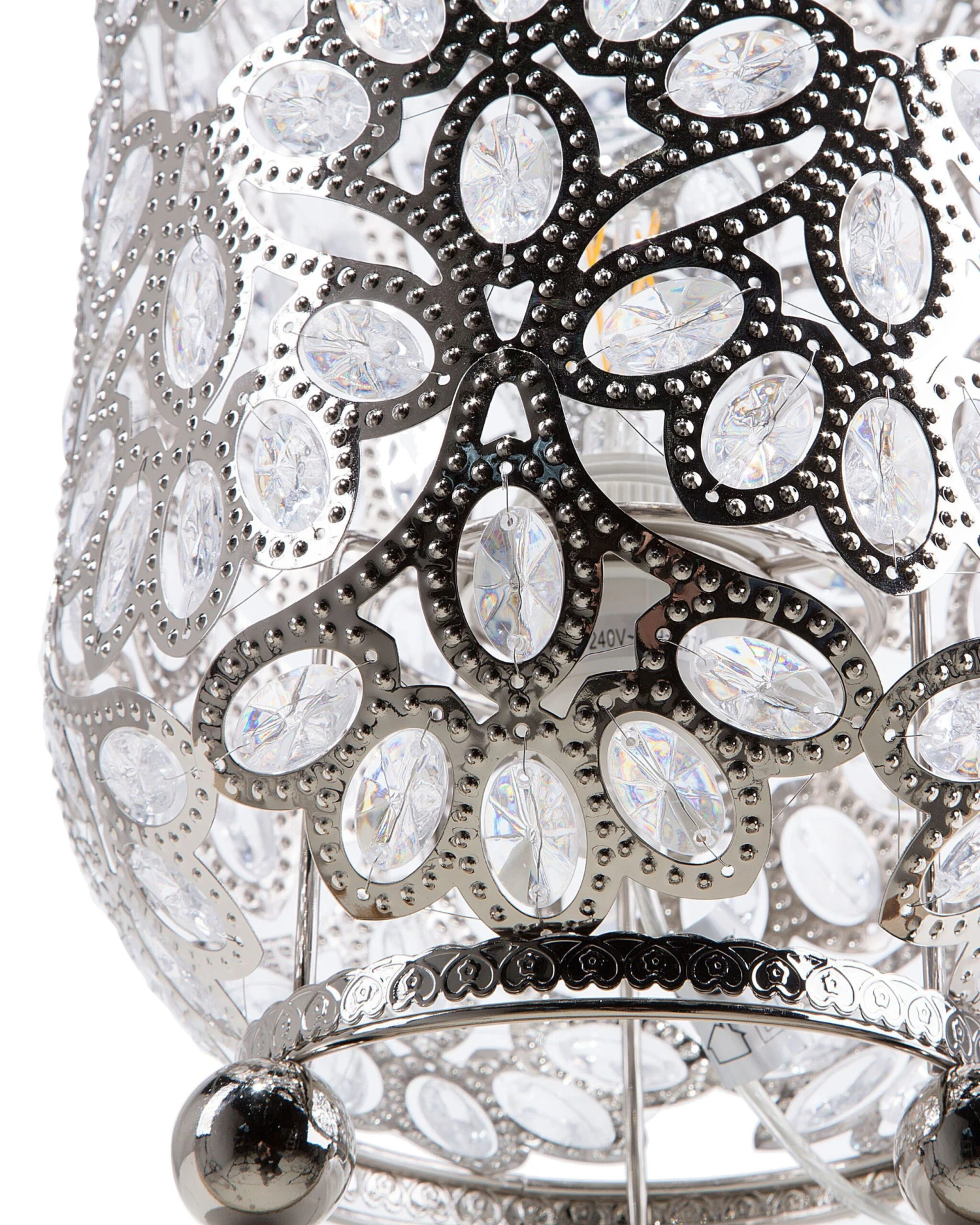 Staande Lamp Marokkaanse Lantaarn Zilver VOLTA - Afbeelding 7