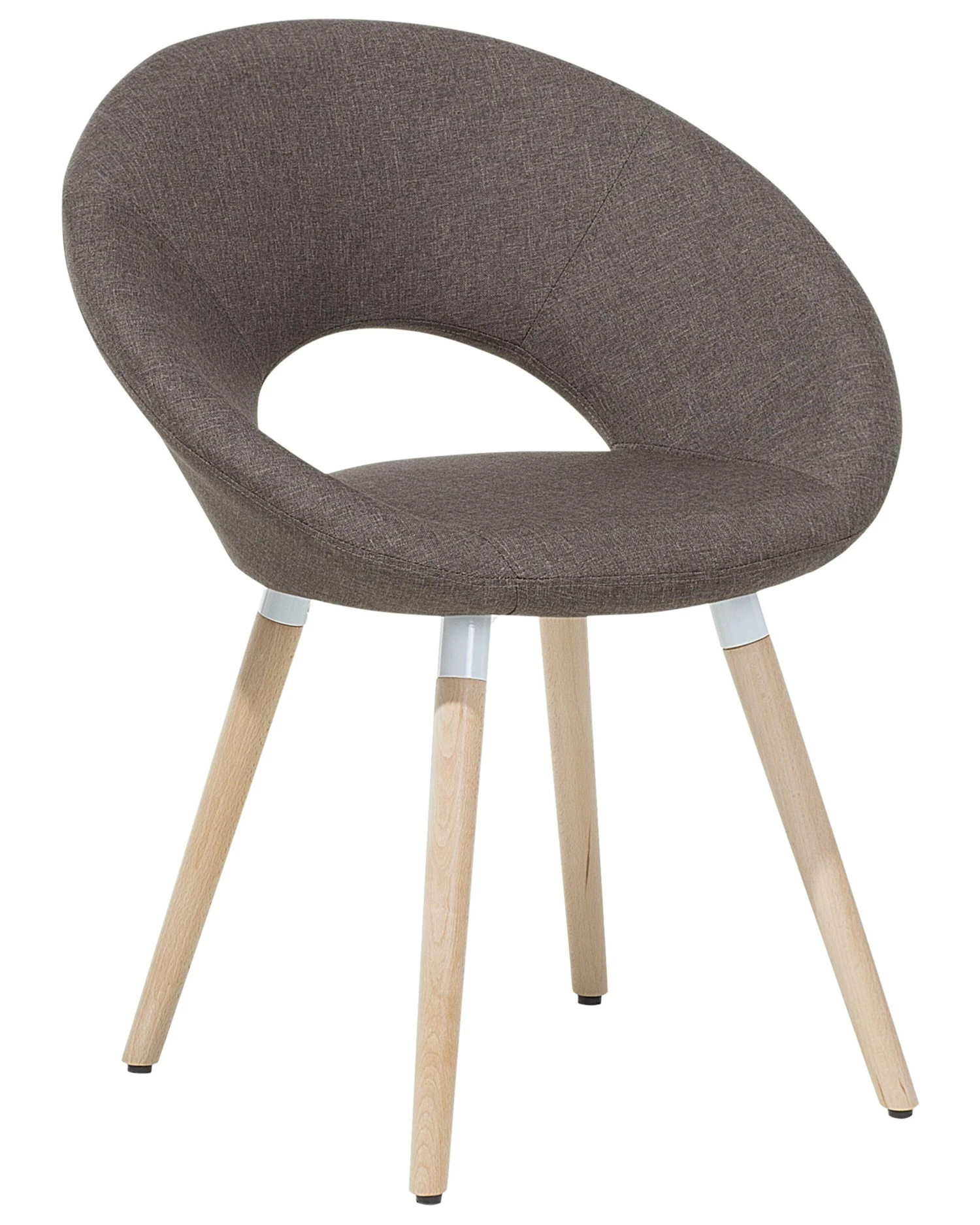 Eetkamerstoel Set Van 2 Stof Bruin ROSLYN - Afbeelding 4