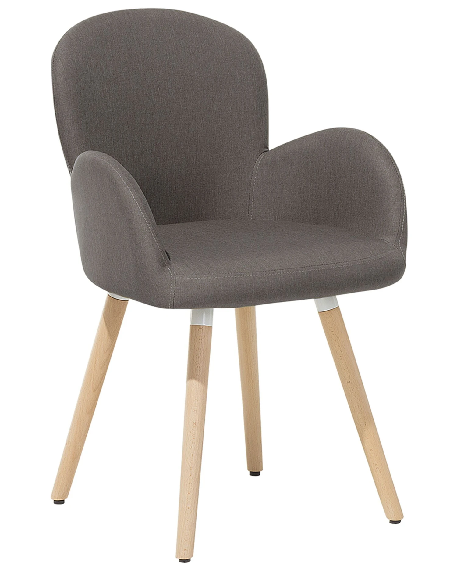 Eetkamerstoel Set Van 2 Stof Bruin BROOKVILLE - Afbeelding 4