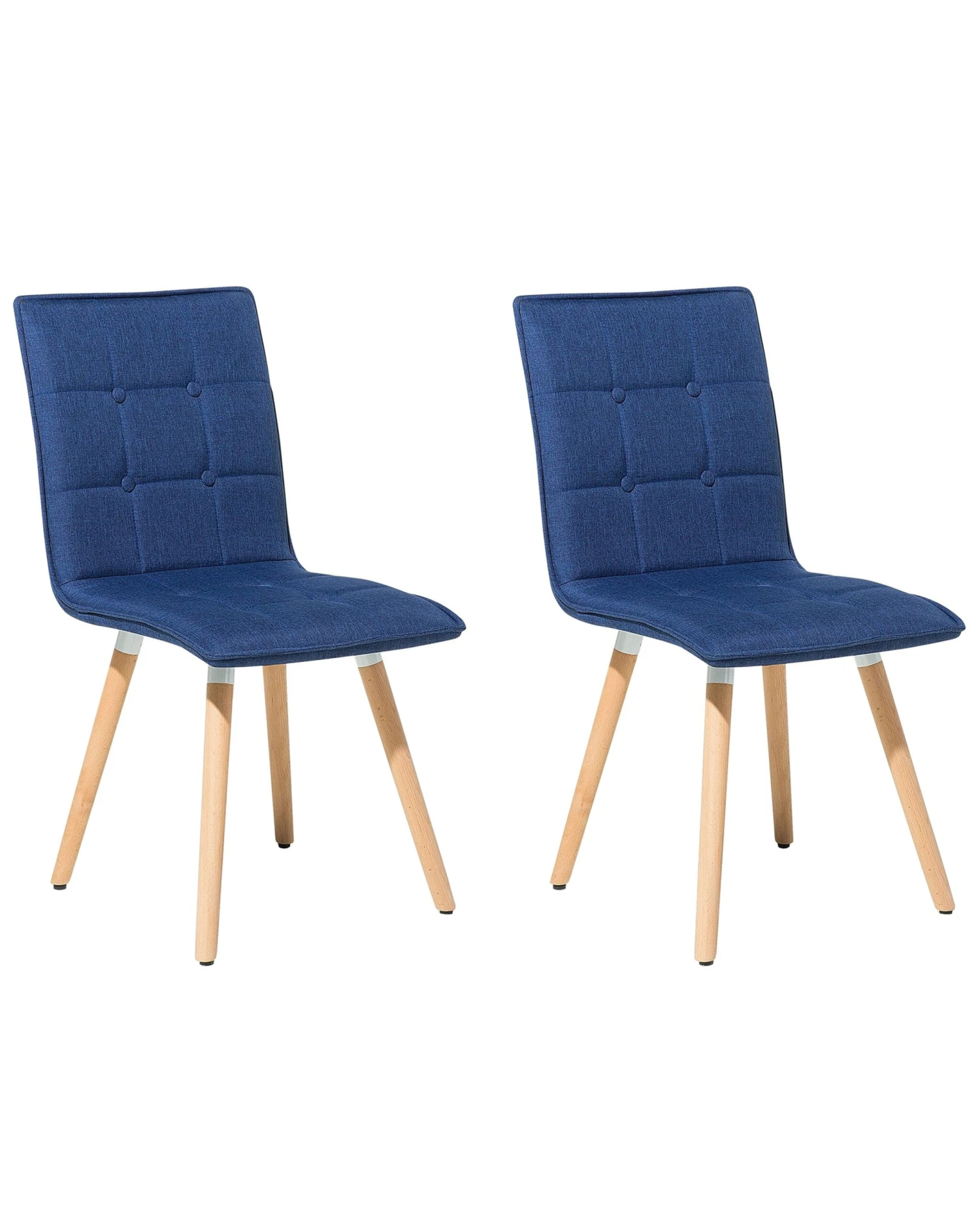 Eetkamerstoel Set Van 2 Stof Donkerblauw BROOKLYN