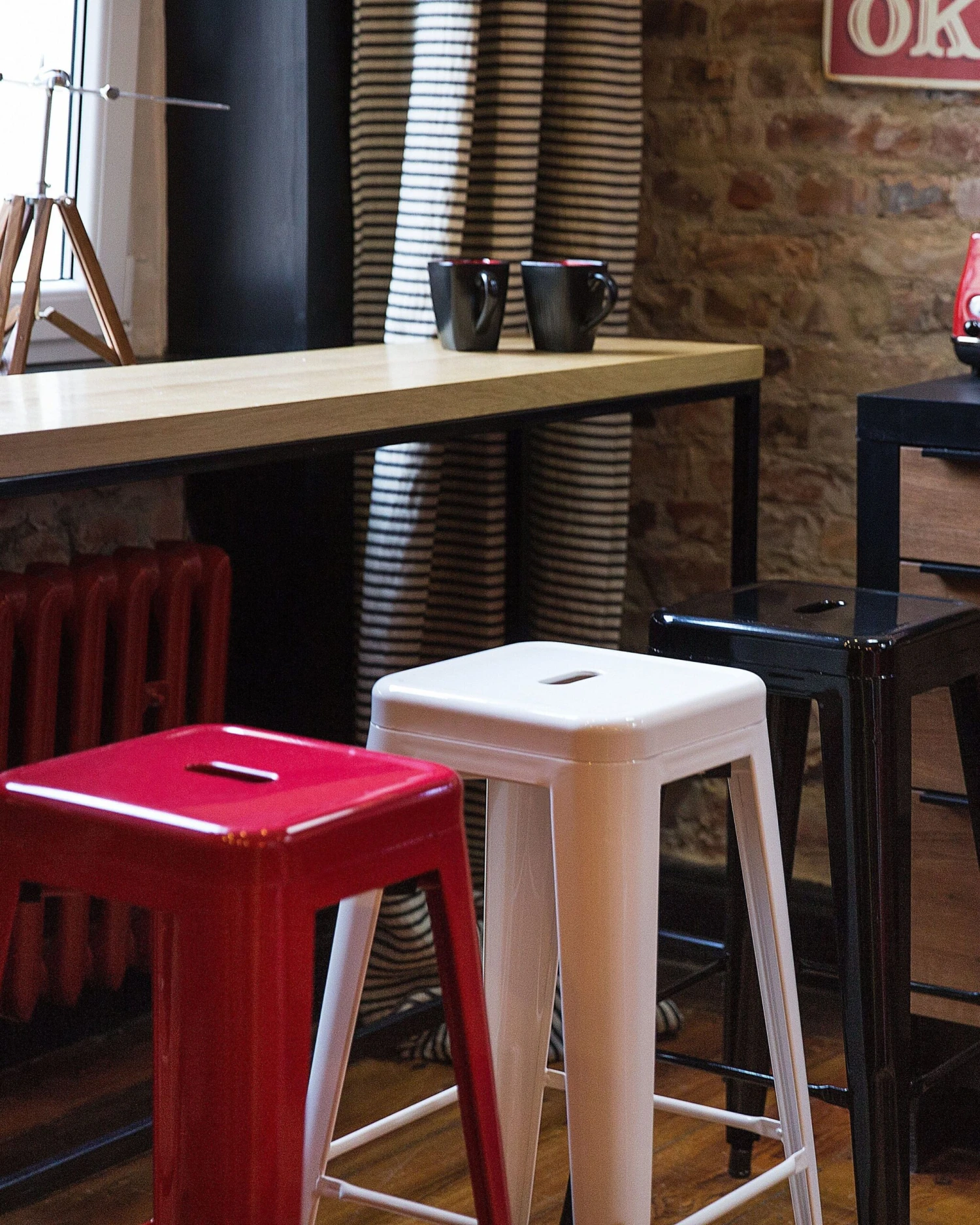 Barkruk Set Van 2 Metaal Wit CABRILLO L - Afbeelding 2