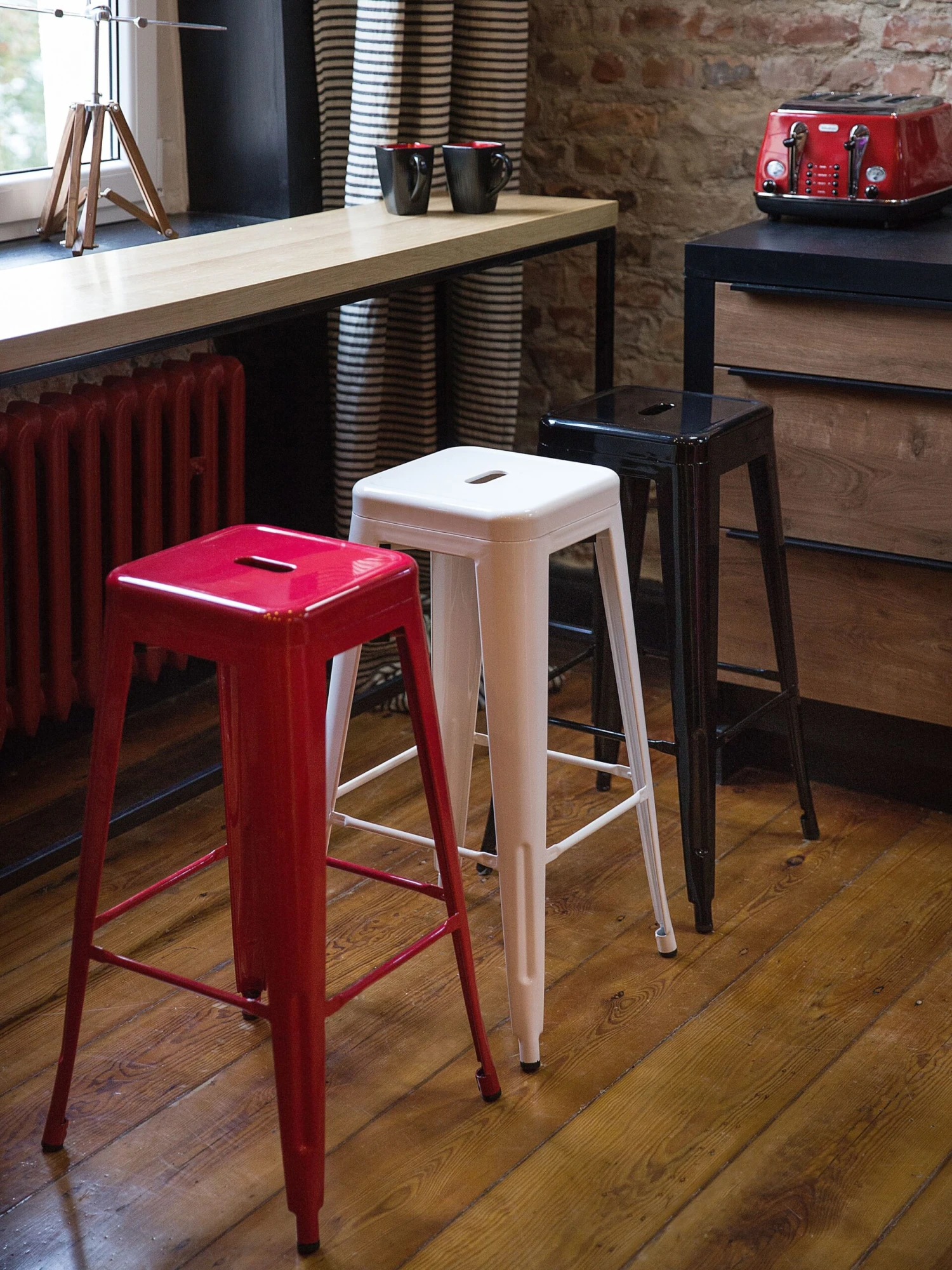 Barkruk Set Van 2 Metaal Wit CABRILLO L - Afbeelding 4