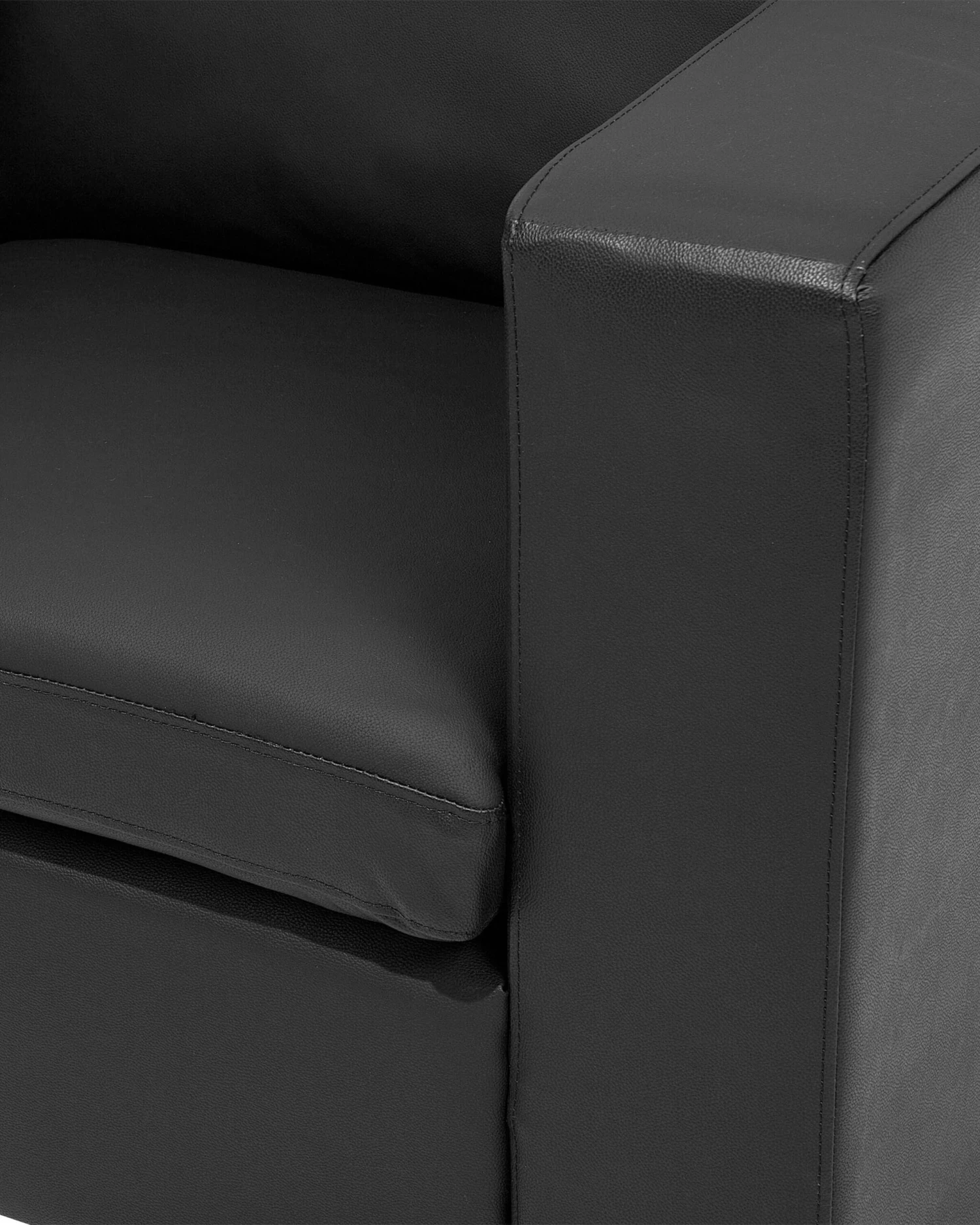 Fauteuil Leer Zwart HELSINKI - Afbeelding 10