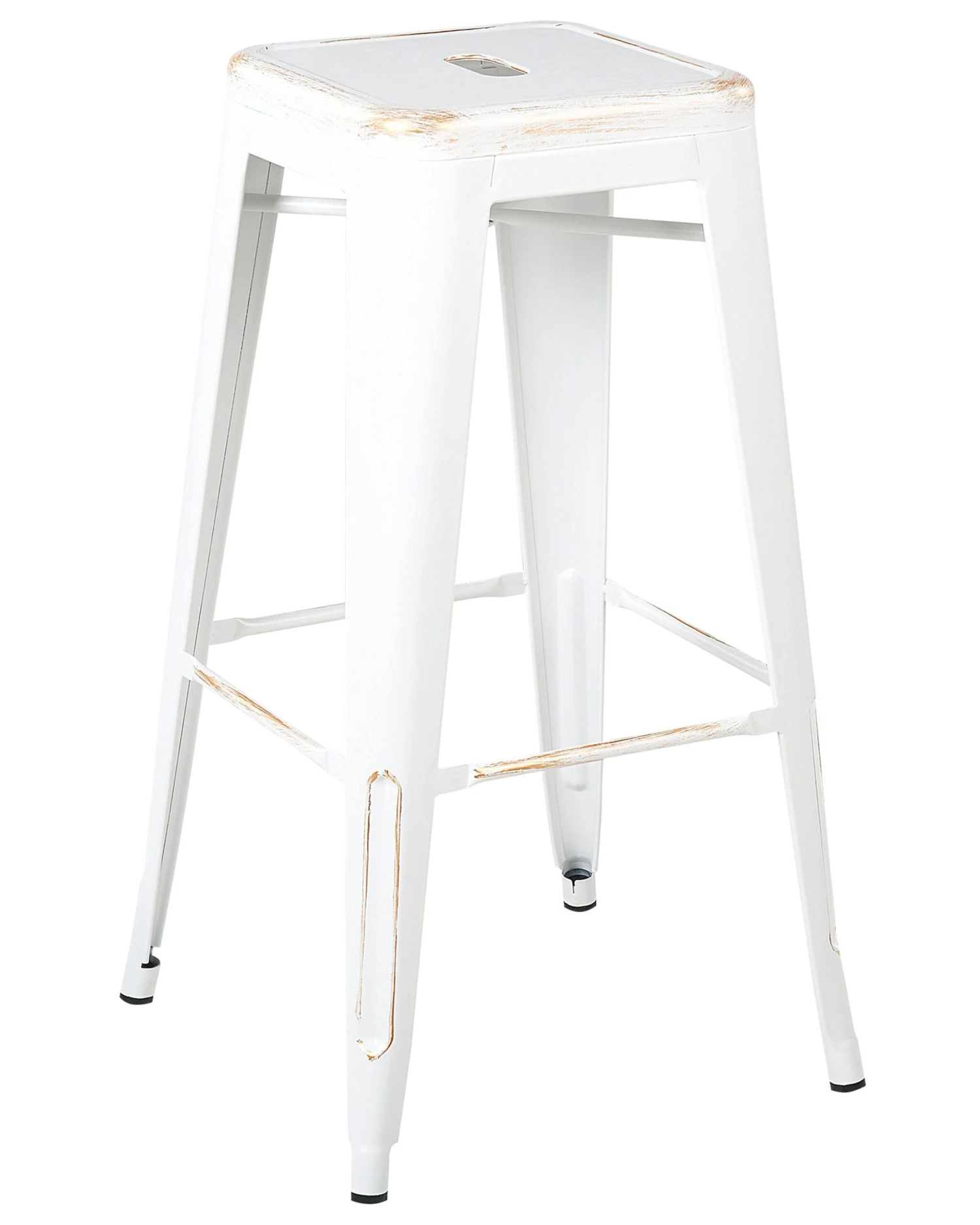 Barkruk Set Van 2 Metaal Wit/goud CABRILLO L - Afbeelding 3