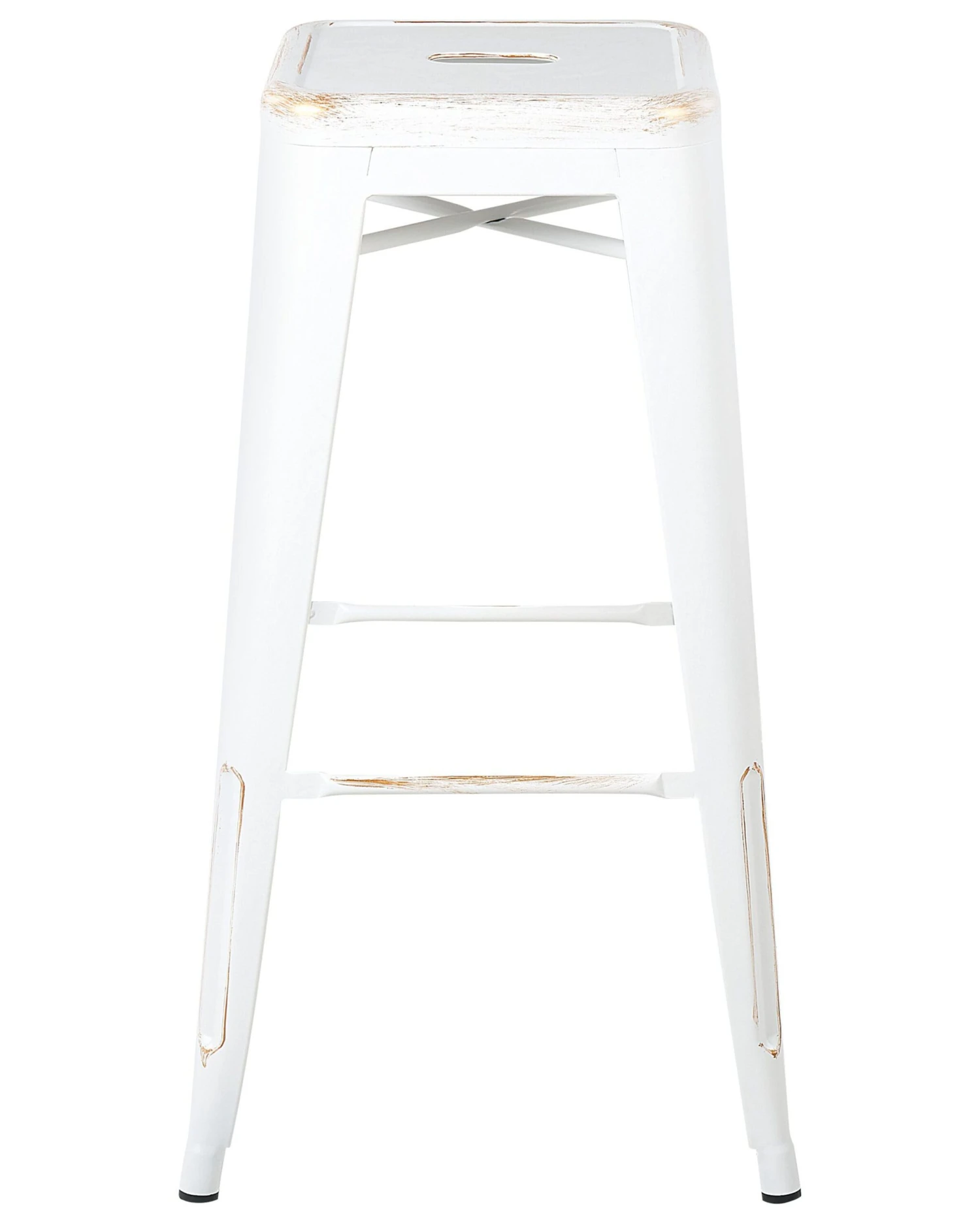 Barkruk Set Van 2 Metaal Wit/goud CABRILLO L - Afbeelding 4