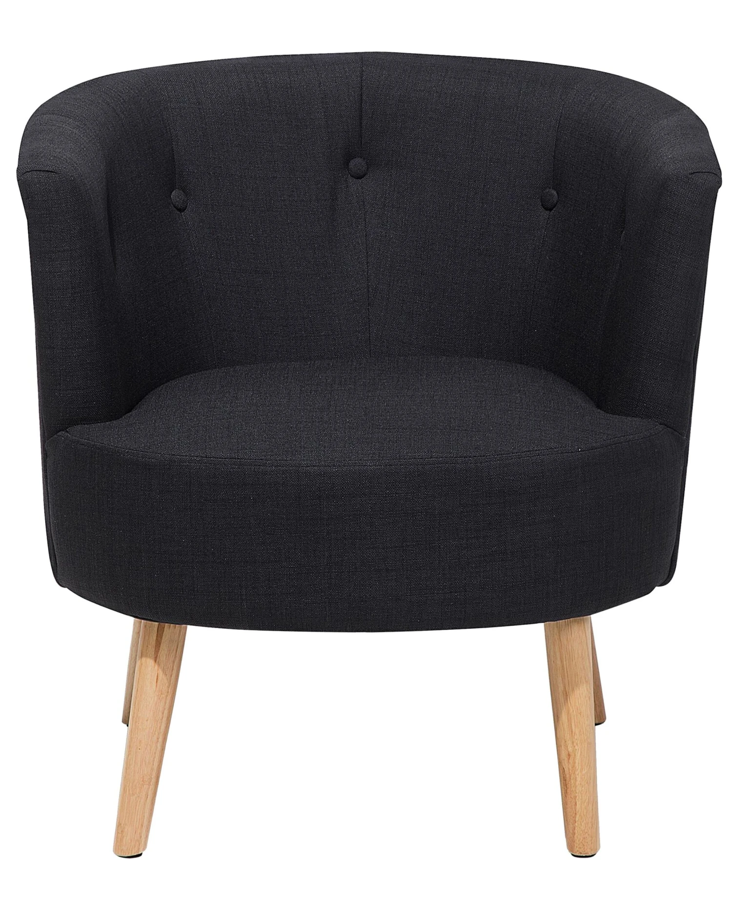 Fauteuil Stof Zwart ODENZEN - Afbeelding 3
