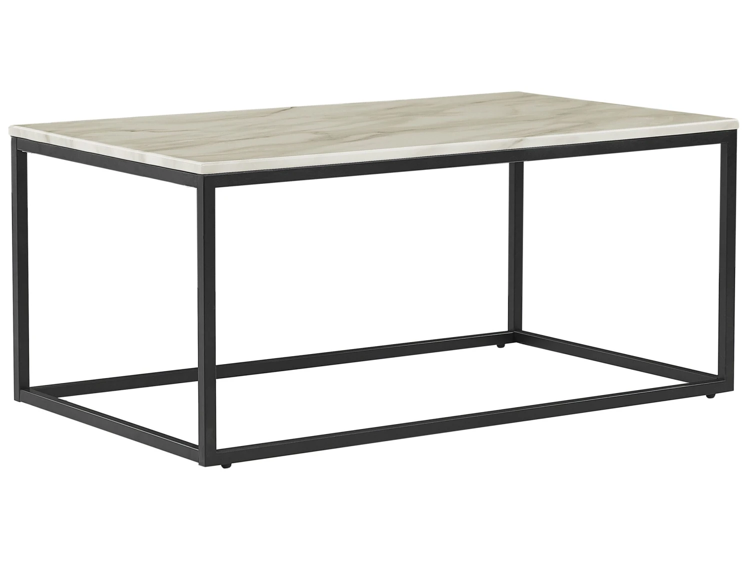 Salontafel Marmerlook Beige/zwart DELANO