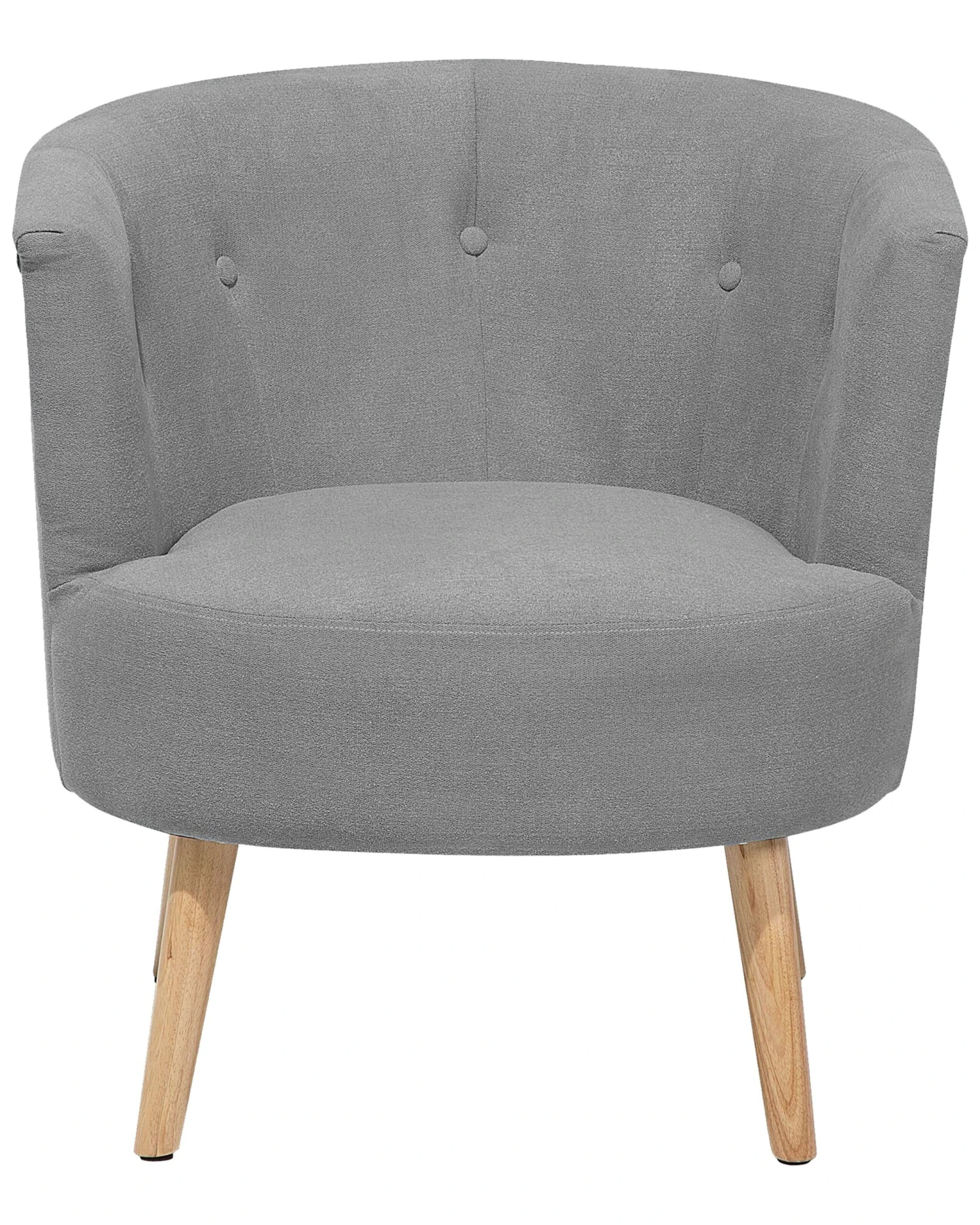 Fauteuil Stof Lichtgrijs ODENZEN - Afbeelding 5