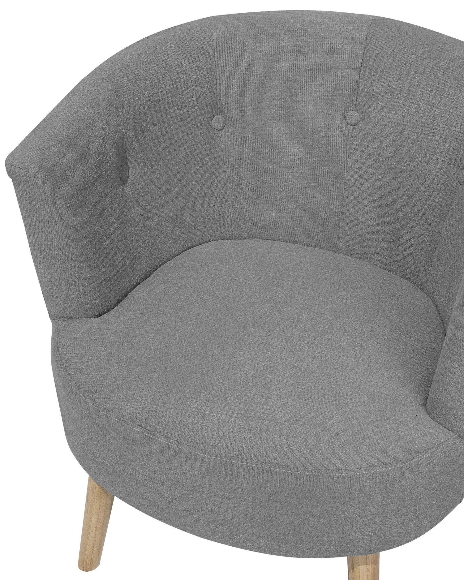 Fauteuil Stof Lichtgrijs ODENZEN - Afbeelding 8