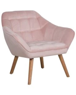Fauteuil Fluweel Roze KARIS