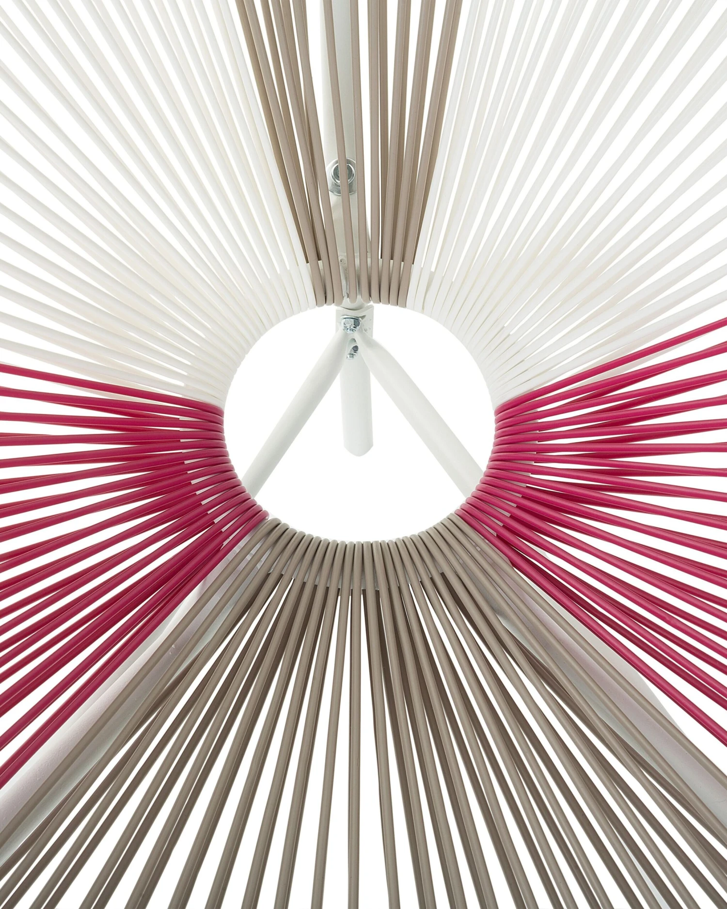 Stoel Set Van 2 Rotan Wit/beige/roze ACAPULCO - Afbeelding 10