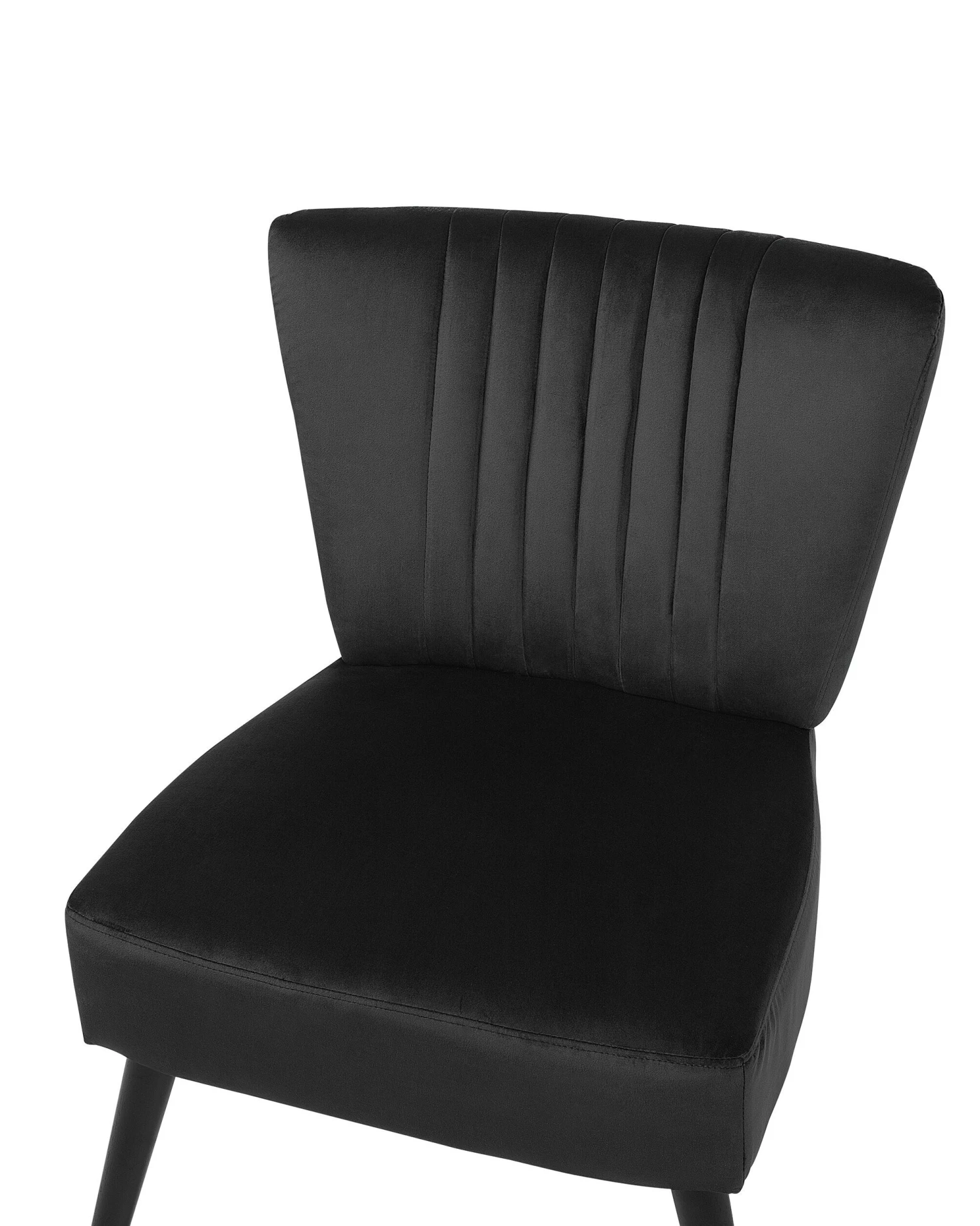 Fauteuil Fluweel Zwart VAASA - Afbeelding 8