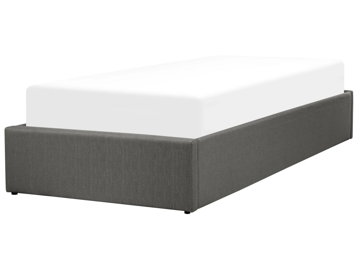 Bed Met Opbergruimte Stof Grijs 90 X 200 Cm DINAN - Afbeelding 4