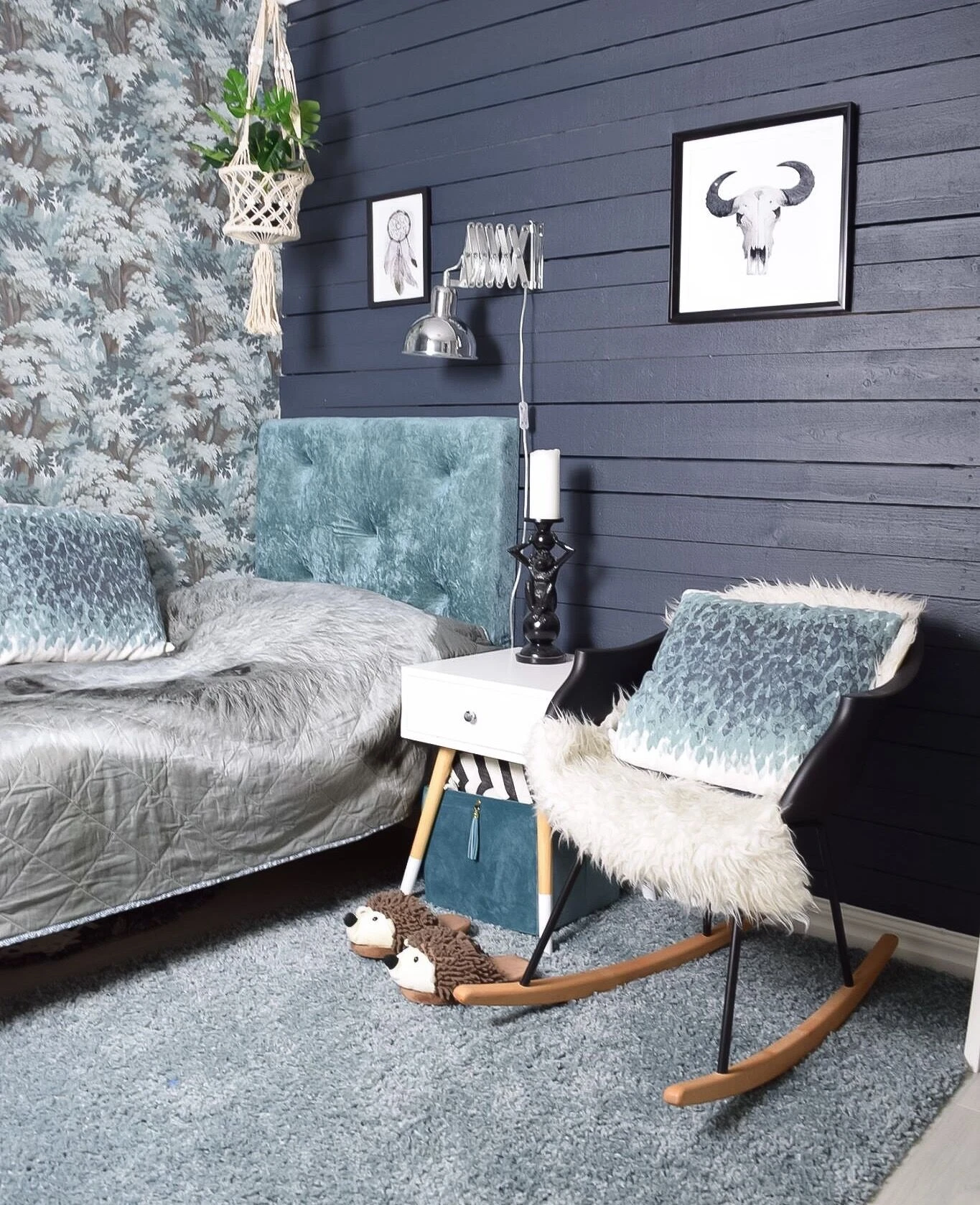 Schommelstoel Kunststof Zwart HARMONY - Afbeelding 3