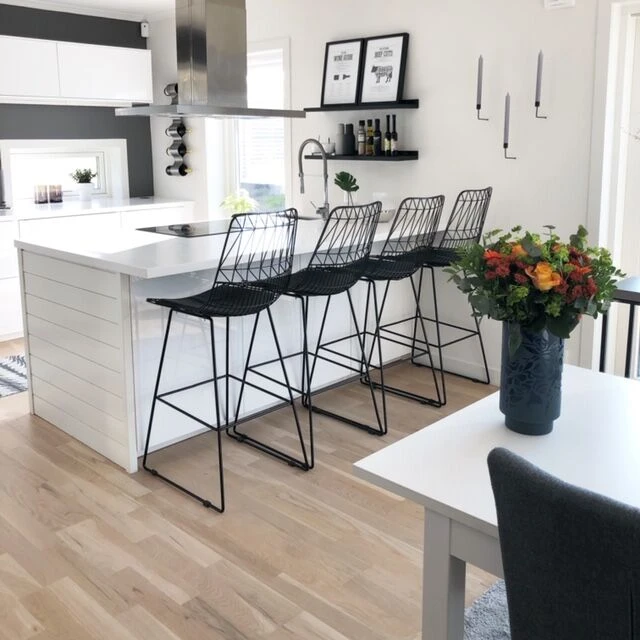 Barkruk Set Van 2 Metaal Zwart PRESTON - Afbeelding 3