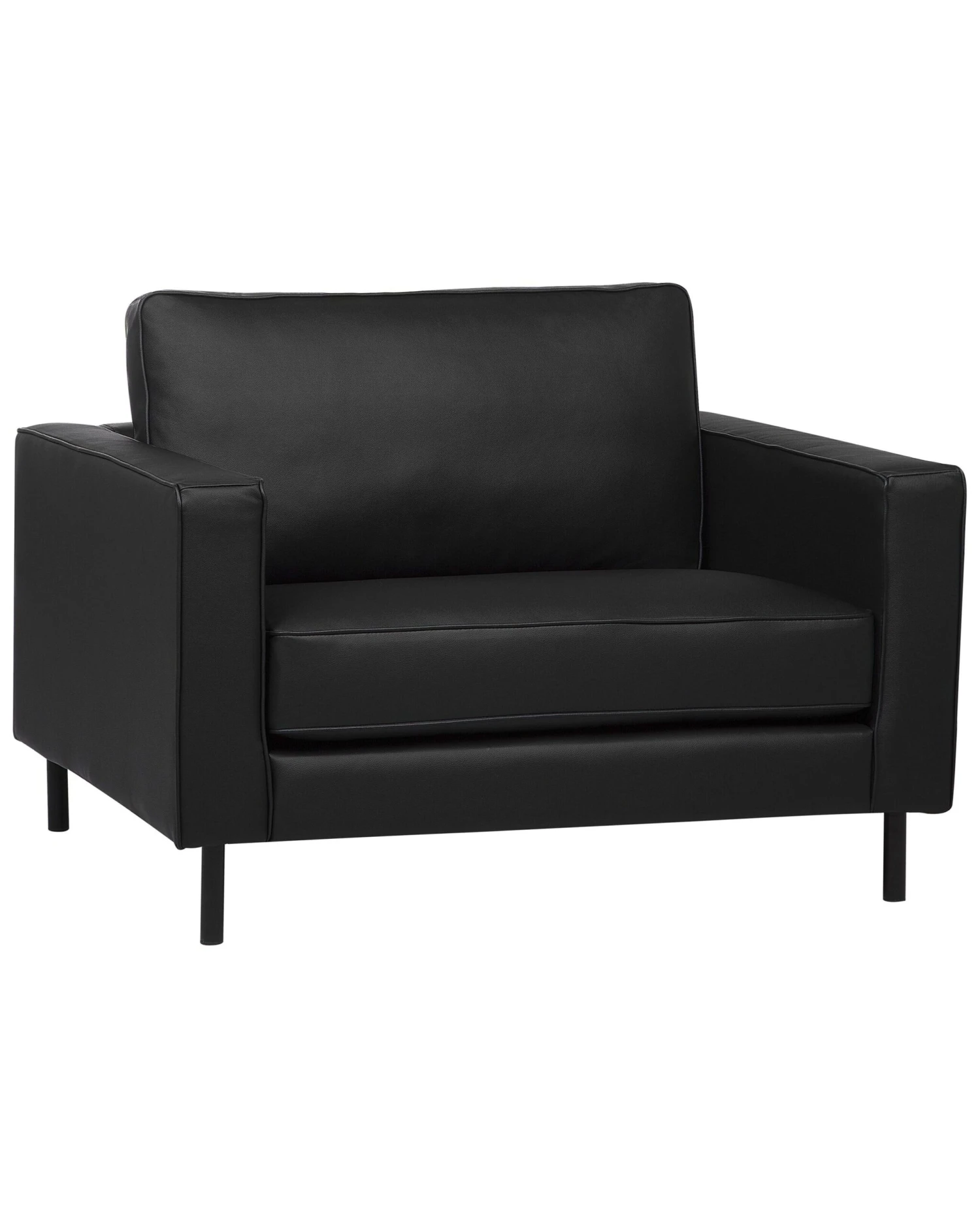 Fauteuil Leer Zwart SAVALEN