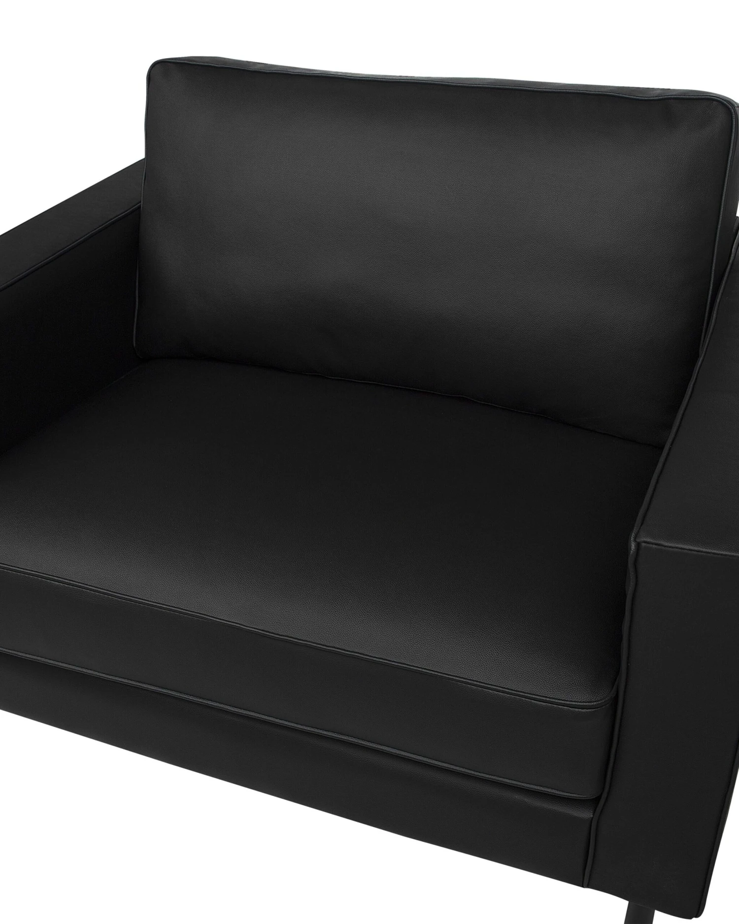 Fauteuil Leer Zwart SAVALEN - Afbeelding 5