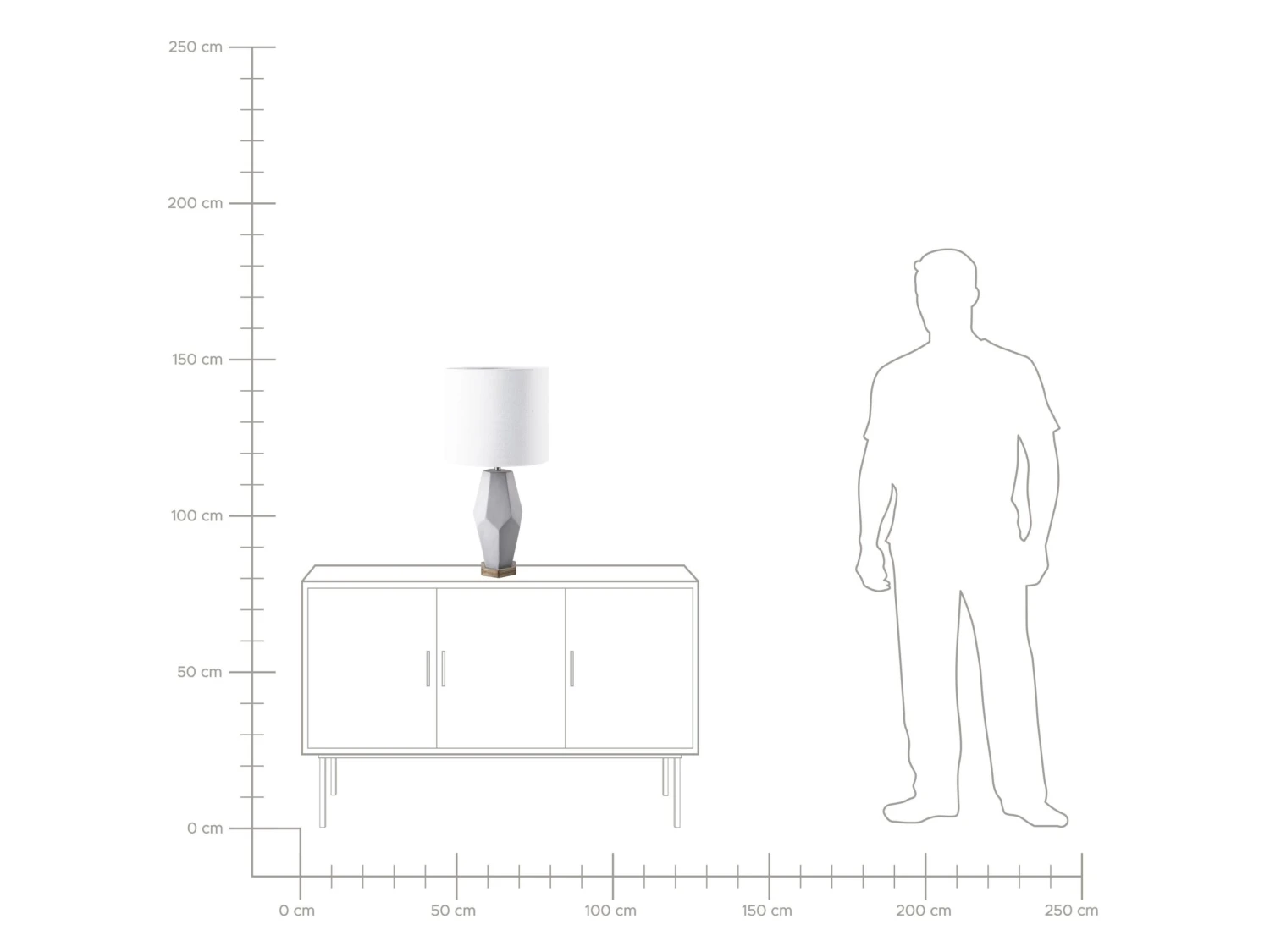 Tafellamp Beton Crème OXLEY - Afbeelding 9