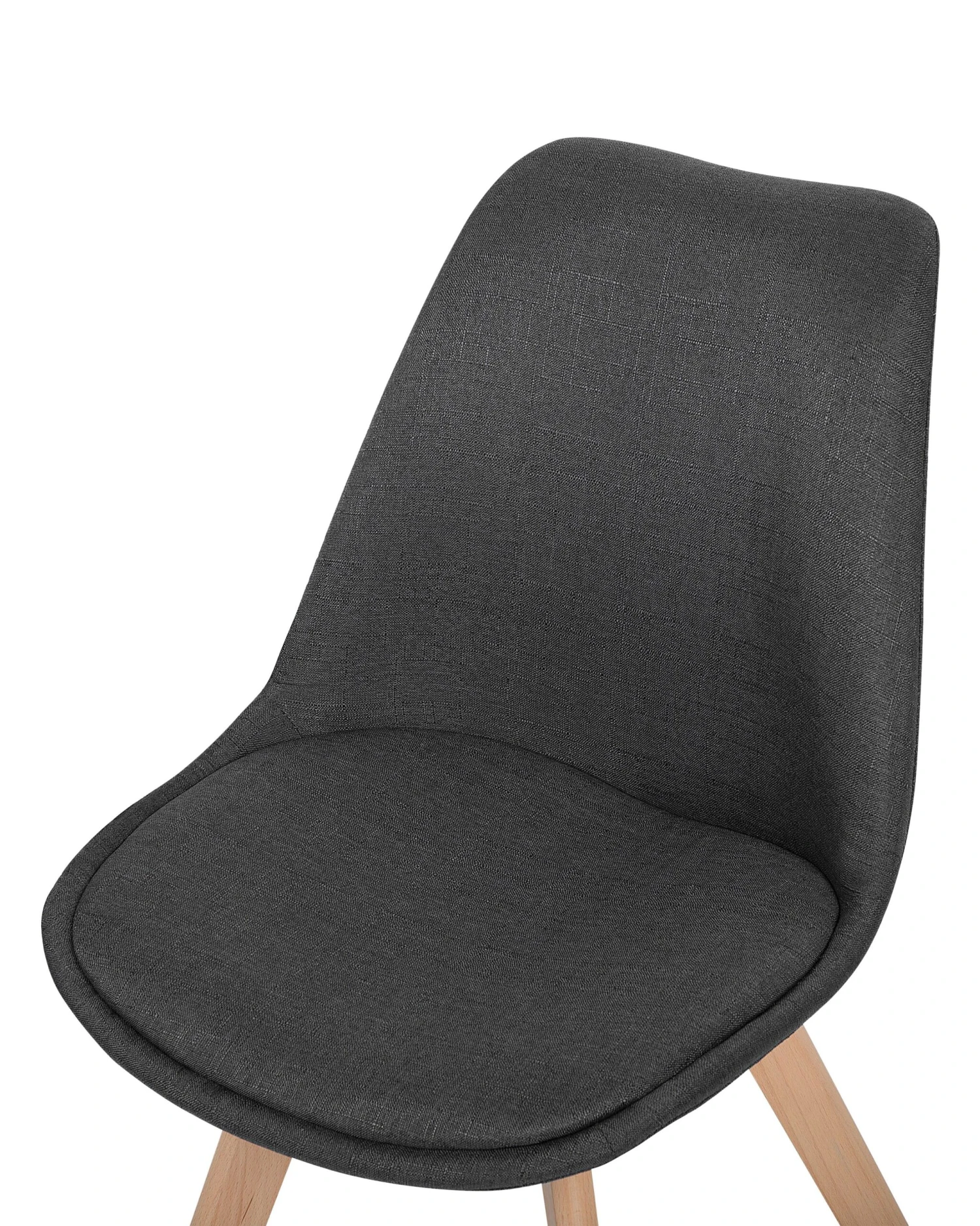 Eetkamerstoel Set Van 2 Stof Donkergrijs DAKOTA II - Afbeelding 7