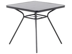 Tuintafel Glas/staal Zwart 80 X 80 Cm LIVO