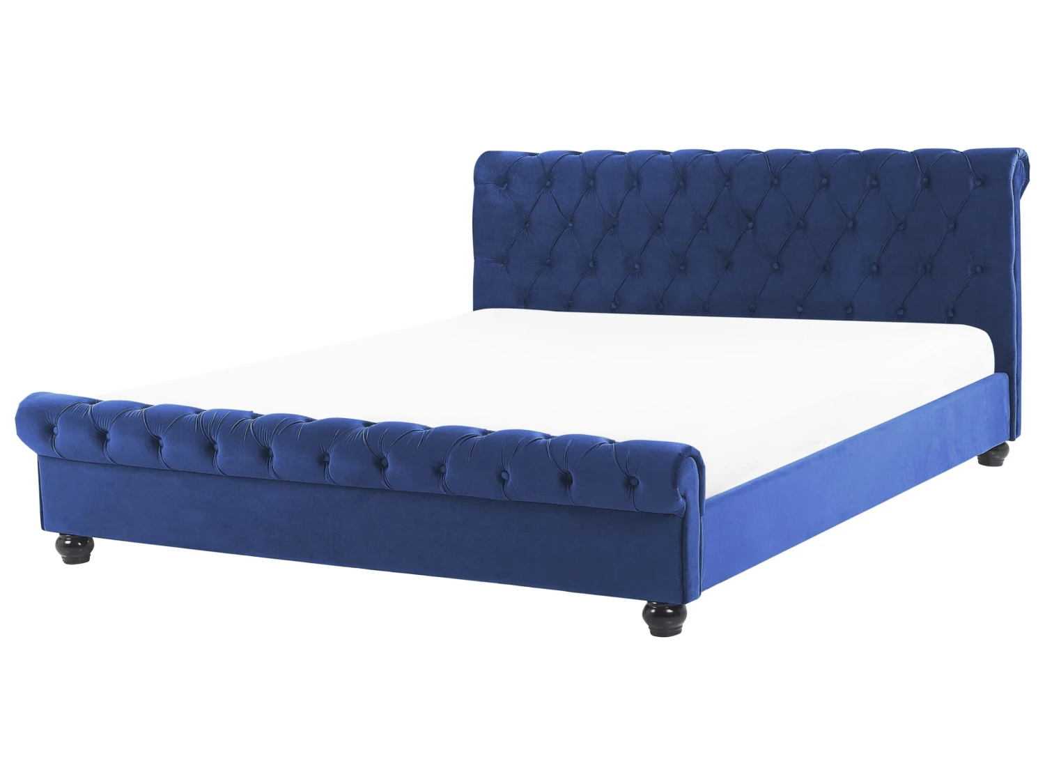 Bed Fluweel Blauw In Diverse Formaten AVALLON