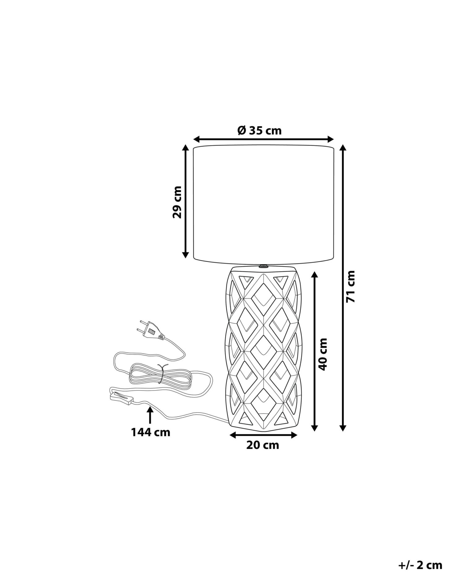 Tafellamp Keramiek Goud SELJA - Afbeelding 10