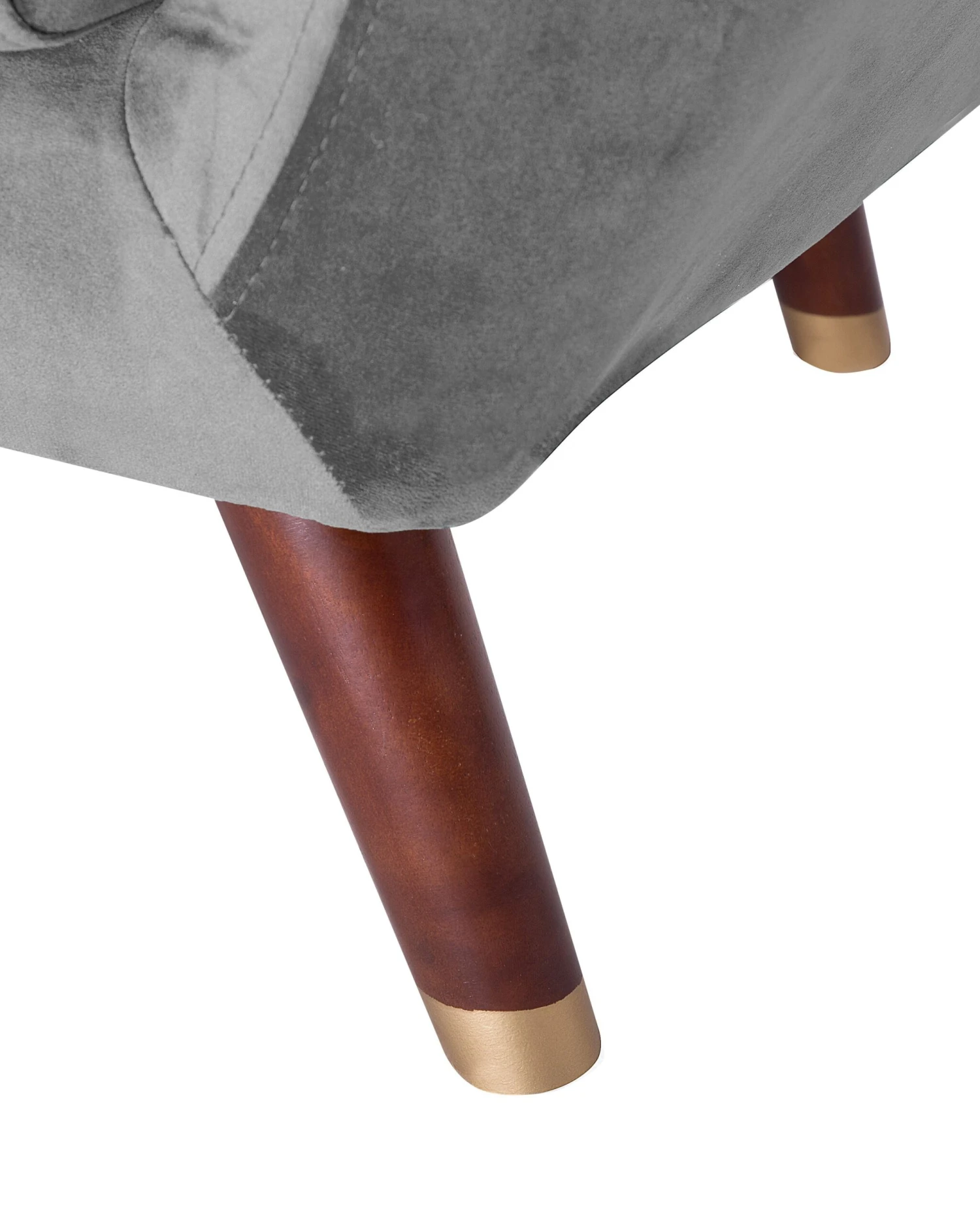 Fauteuil Fluweel Grijs BODO - Afbeelding 8