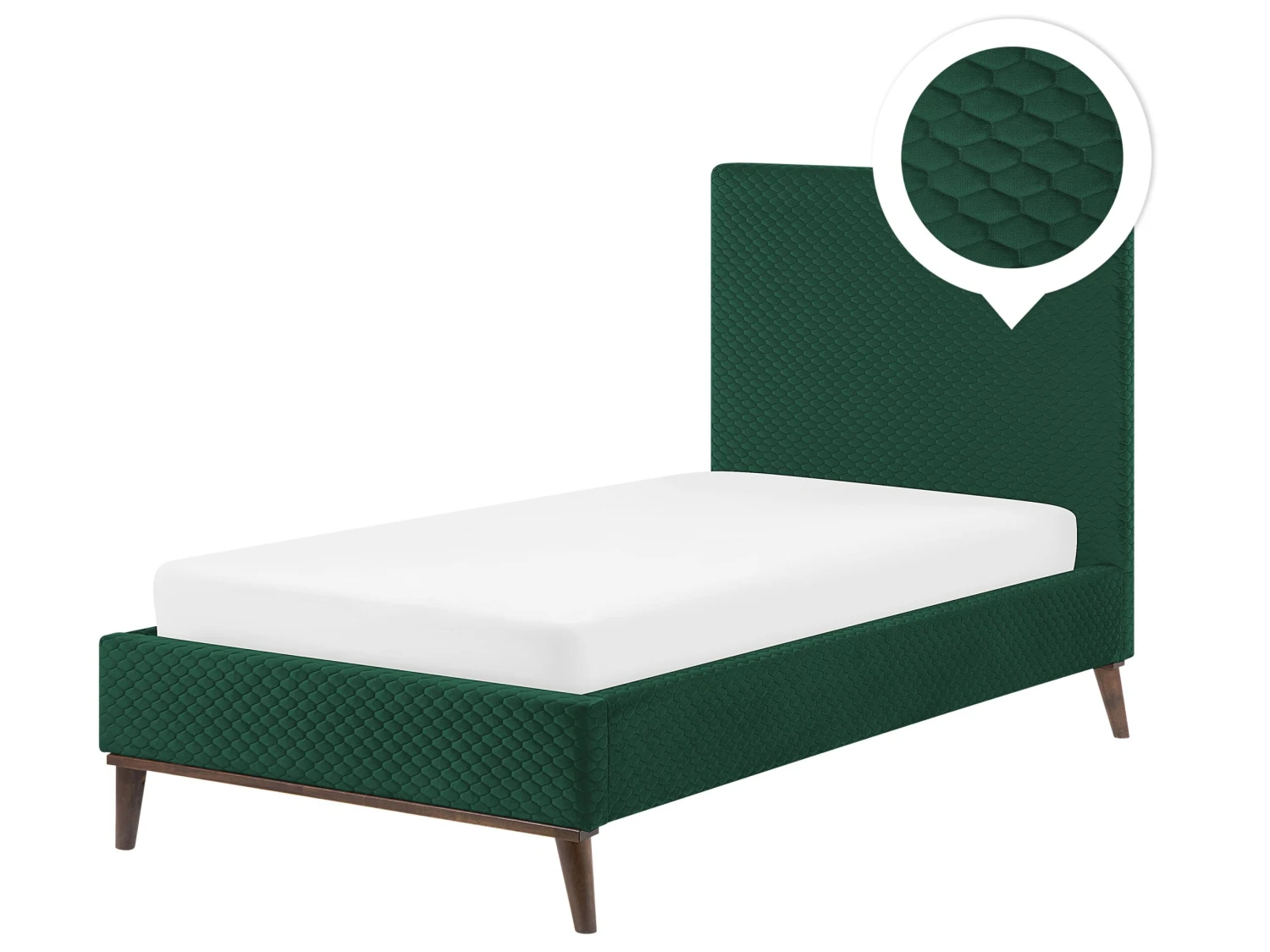 Bed Fluweel Donkergroen 90 X 200 Cm BAYONNE