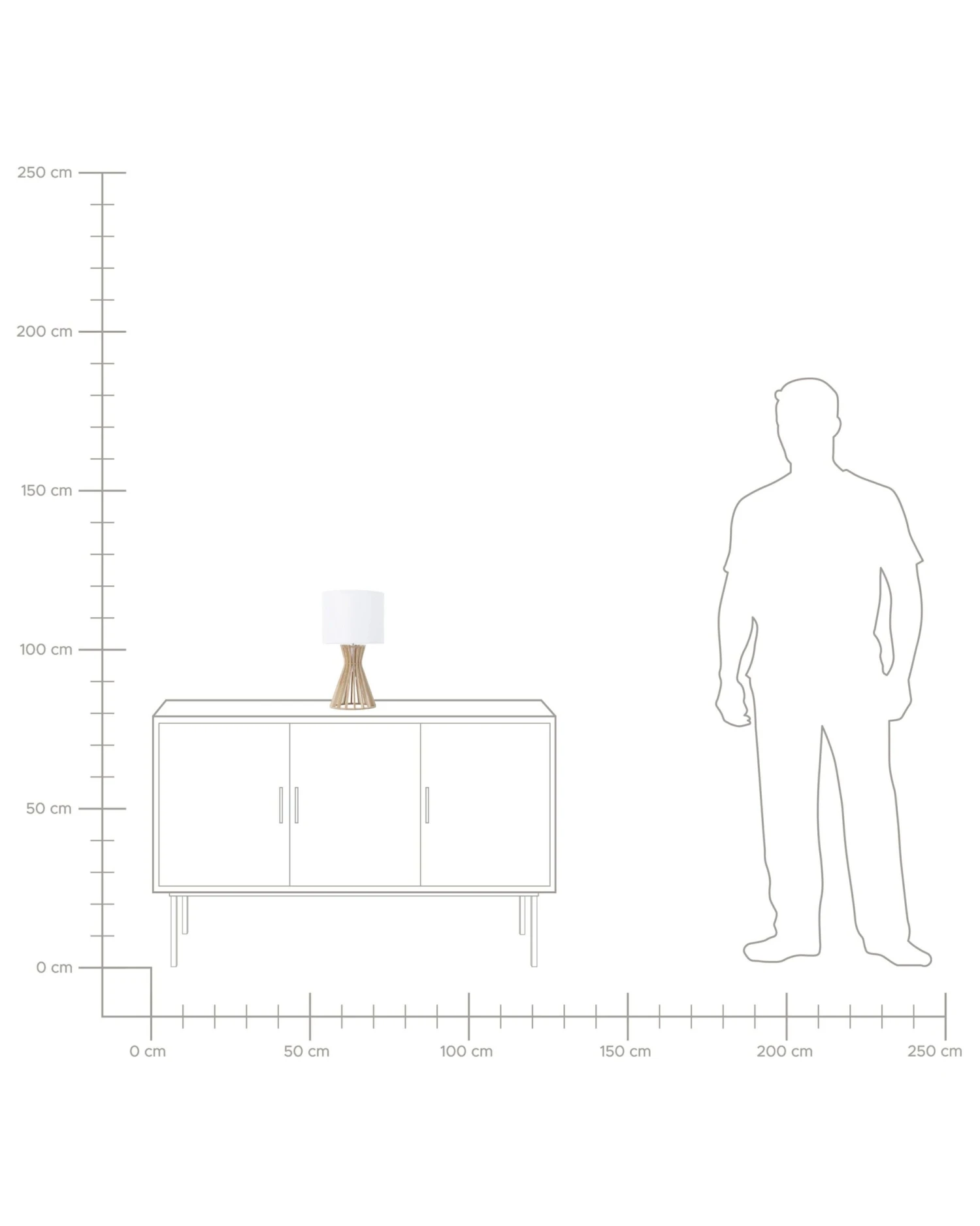 Tafellamp Hout Wit CARRION - Afbeelding 9