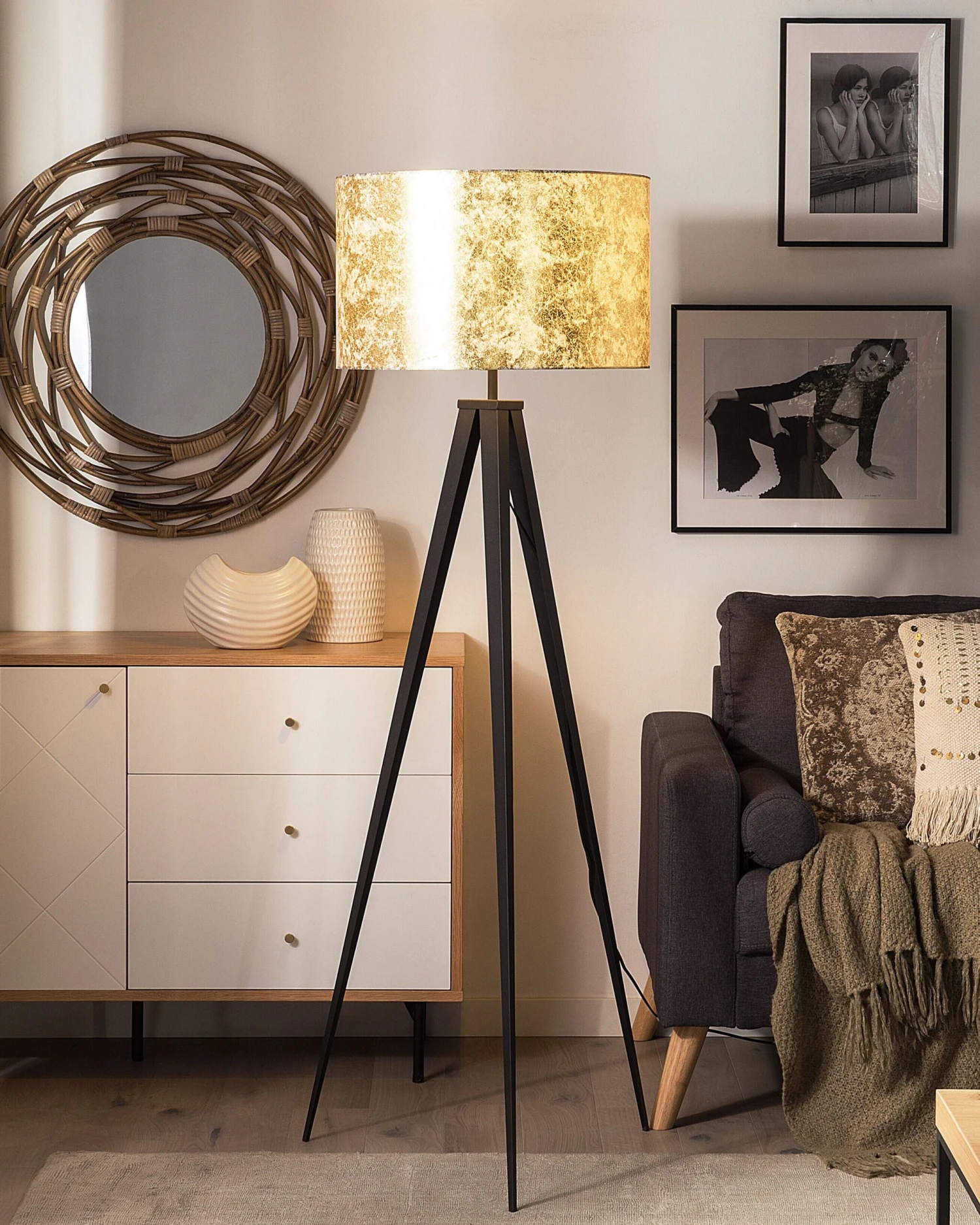 Staande Lamp Goud STILETTO - Afbeelding 2