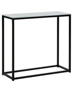 Sidetable Marmerlook Wit/zwart DELANO