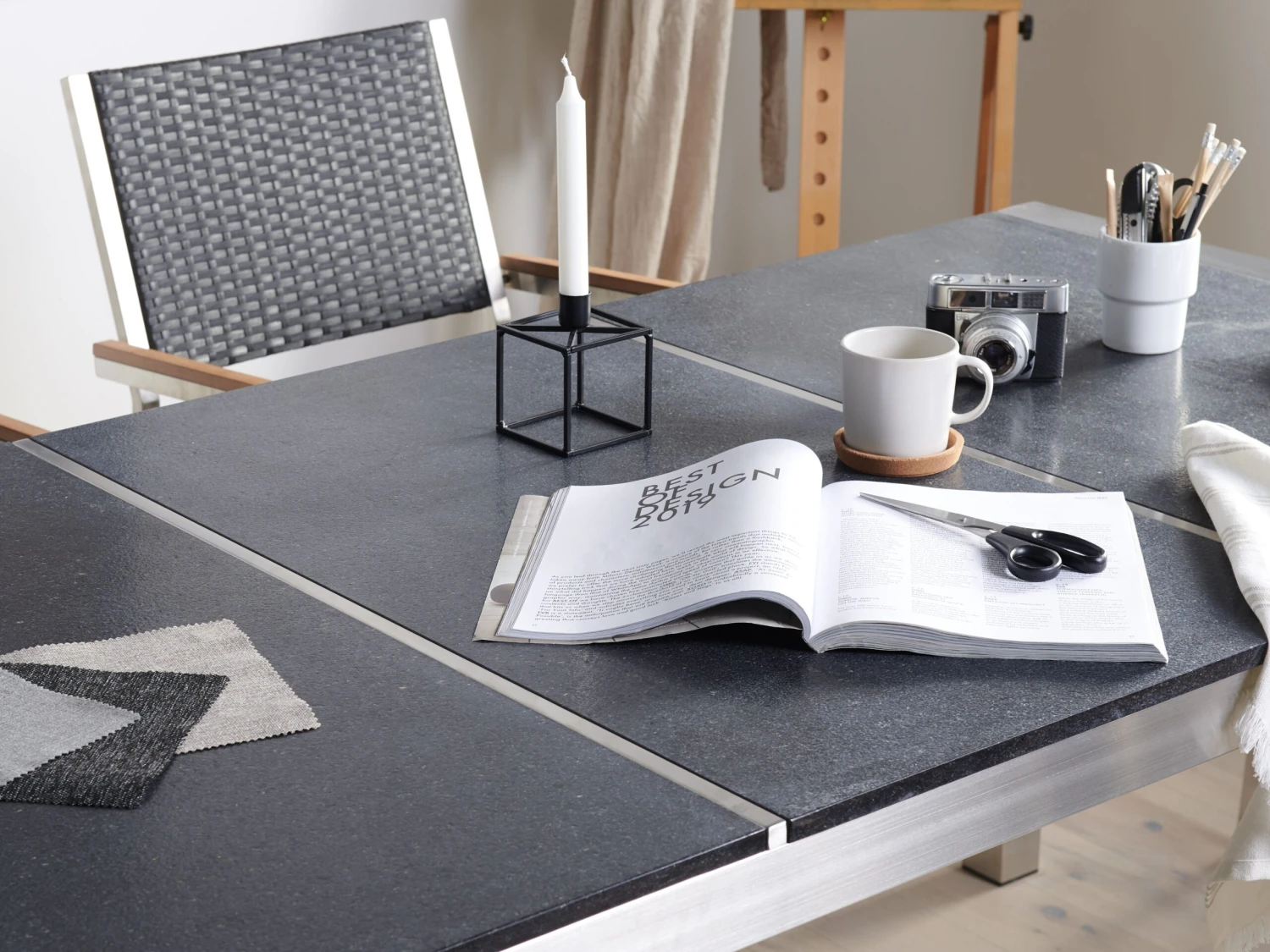 Tuinset 6-zits Basalt Zwart/beige GROSSETO - Afbeelding 6