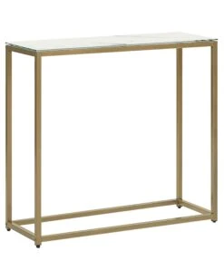 Sidetable Marmerlook Wit/goud DELANO